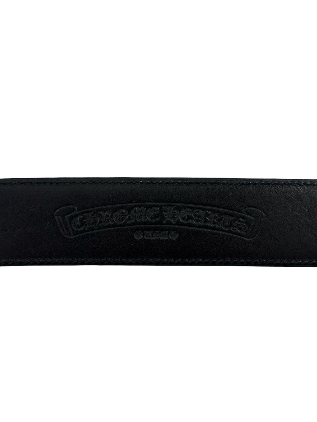 Chrome Hearts Chrome Hearts Oval Belt Buckle + Black Leather Belt Strap Size 38 - 7 Thumbnail