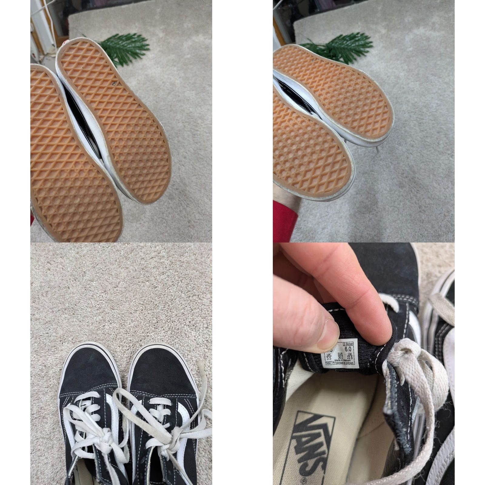 Vans VANS Old Skool Shoes Womens Size 6 Black White Low Top Skate Sneakers Size M / US 6-8 / IT 42-44 - 8 Thumbnail