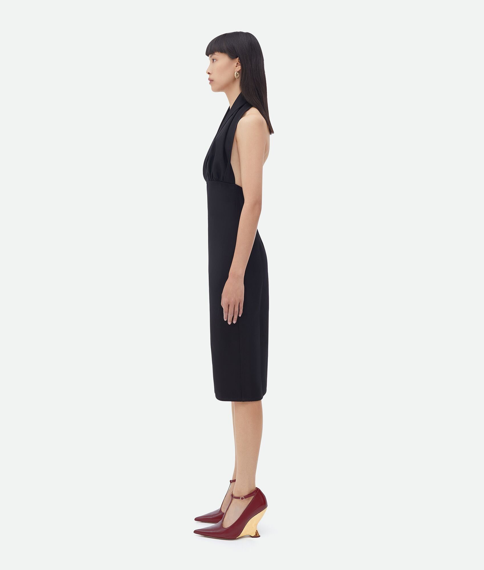 Bottega Veneta o1bcso1str0225 Cotton Canvas Dress in Black Size M / US 6-8 / IT 42-44 - 4 Thumbnail