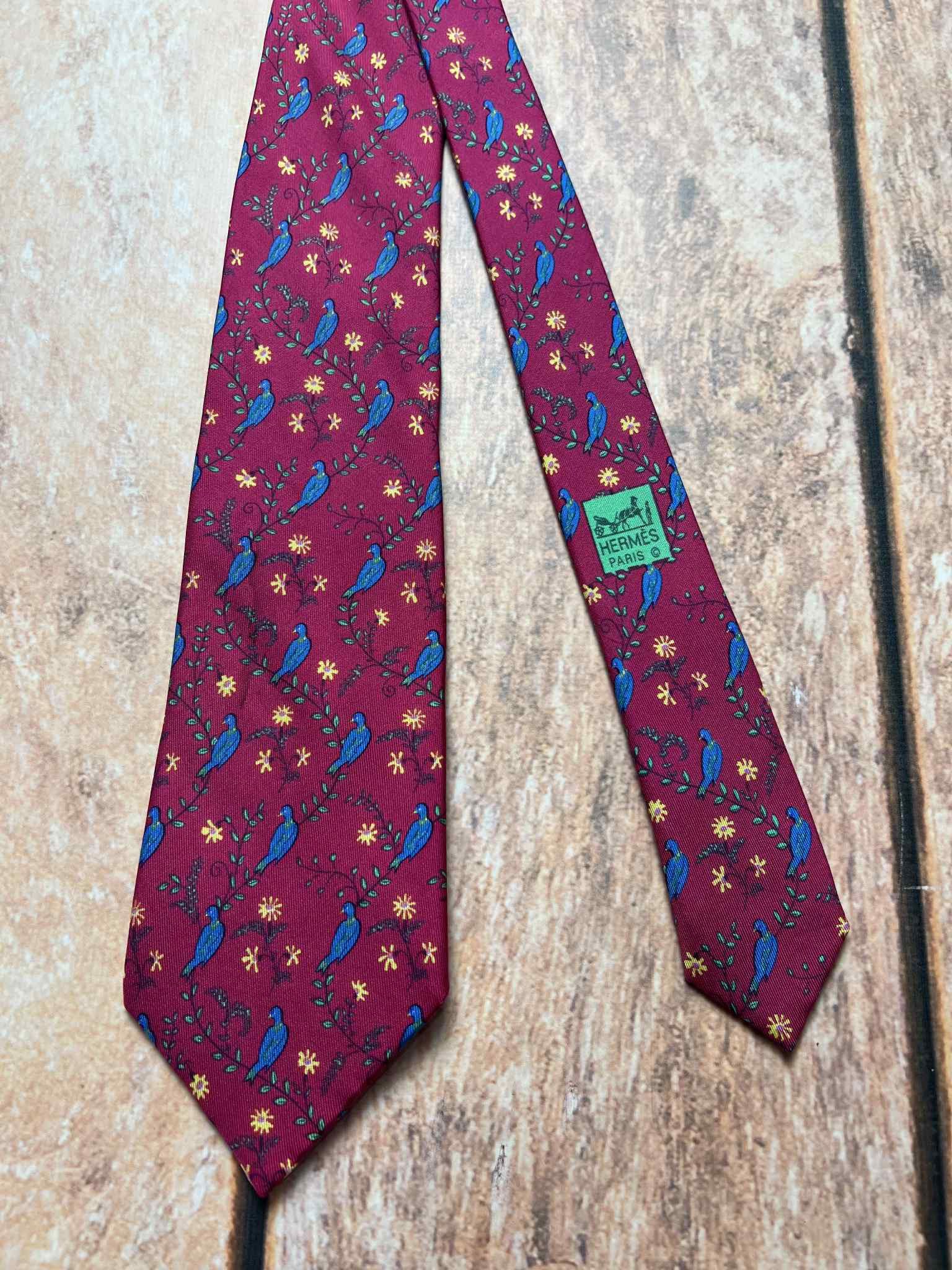 Hermes Hermes of Paris Silk Tie 7185 UA vintage Size ONE SIZE - 2 Thumbnail