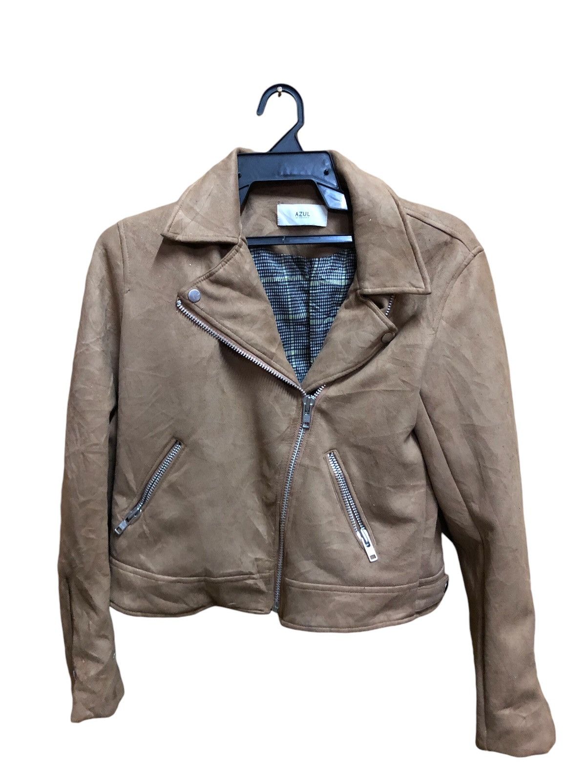 If Six Was Nine × Japanese Brand × MOUSSY Azul by Moussy cropped Mole skin Biker punk jacket Size S / US 4 / IT 40 - 1 Thumbnail