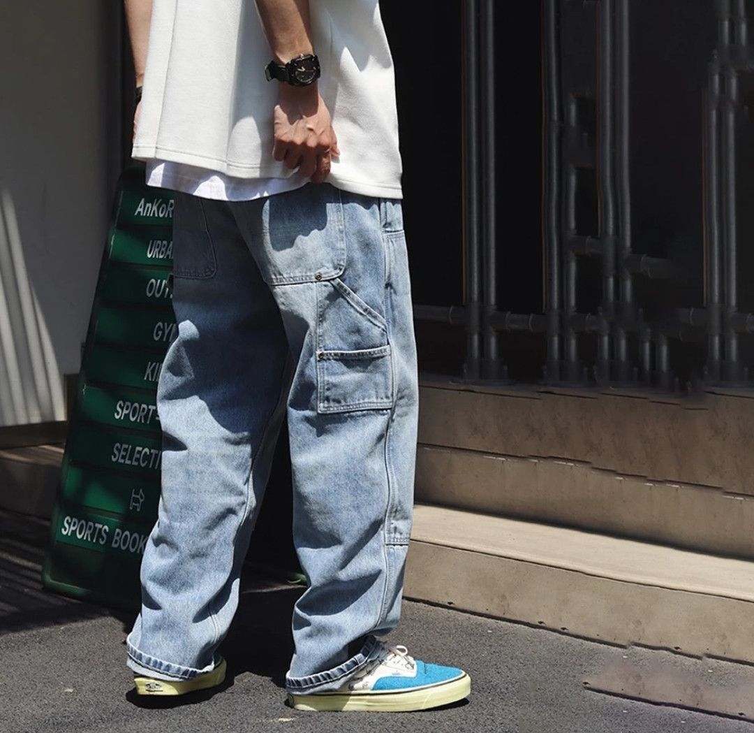 Japanese Brand × Jean Streetwear Jeans Men Cargo Double Knee Carpenter Size US 32 / EU 48 - 6 Thumbnail