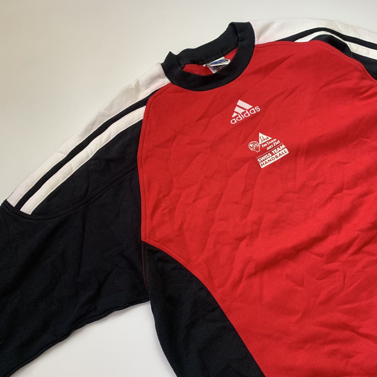 Adidas 90s Vintage Adidas Black/Red Sweatshirt Size US XL / EU 56 / 4 - 3 Thumbnail