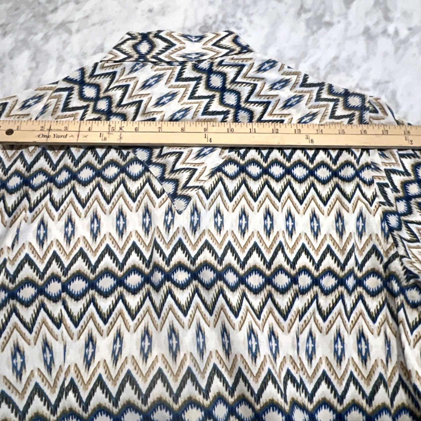 Roper Roper Pearl Snap Shirt Women Large Western Diamonds Southwest Geometric Cowgirl Size L / US 10 / IT 46 - 7 Thumbnail