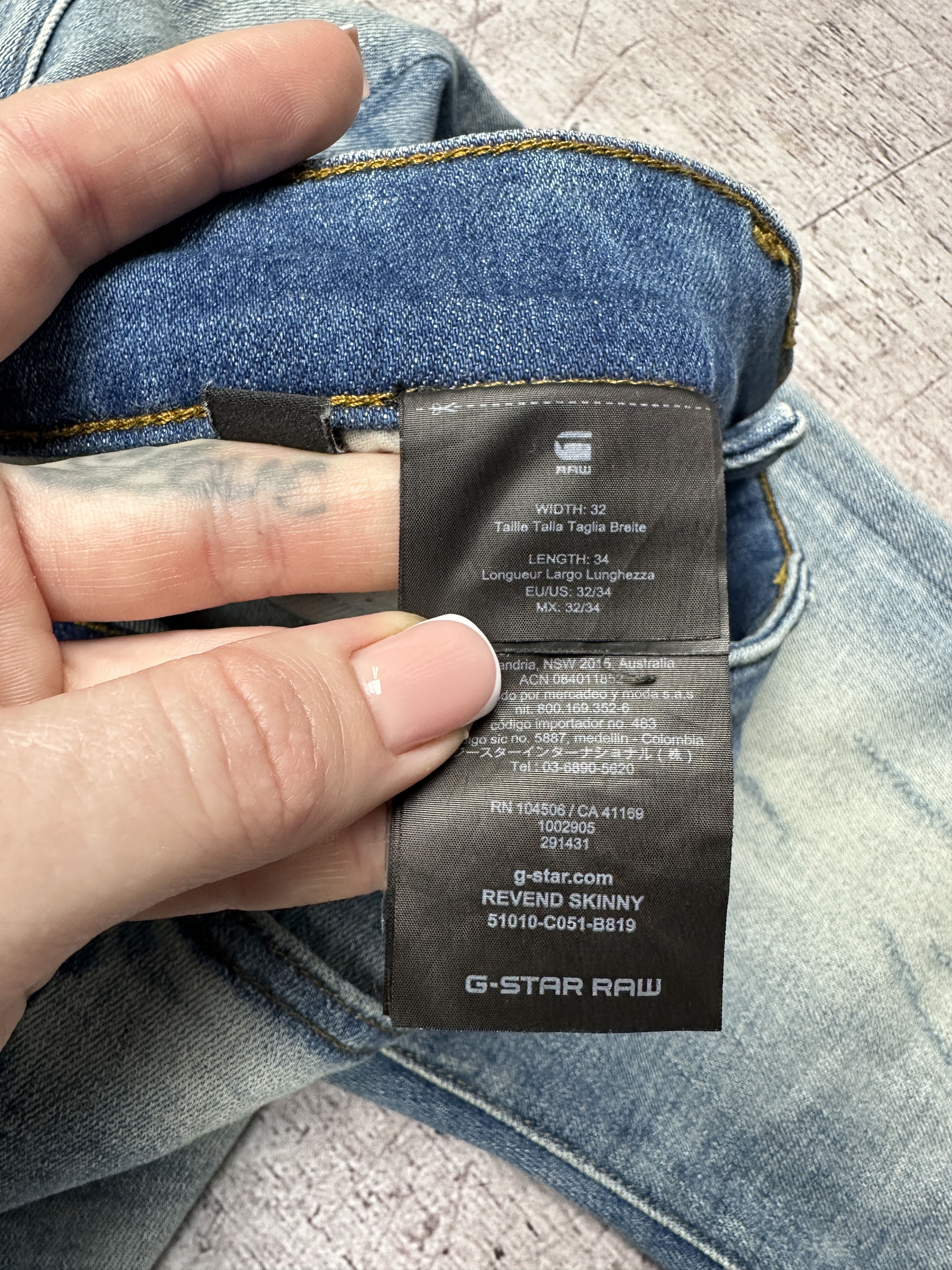 G-Star G Star Raw Mens Revend Skinny Denim Pants Jeans Size US 32 / EU 48 - 6 Thumbnail
