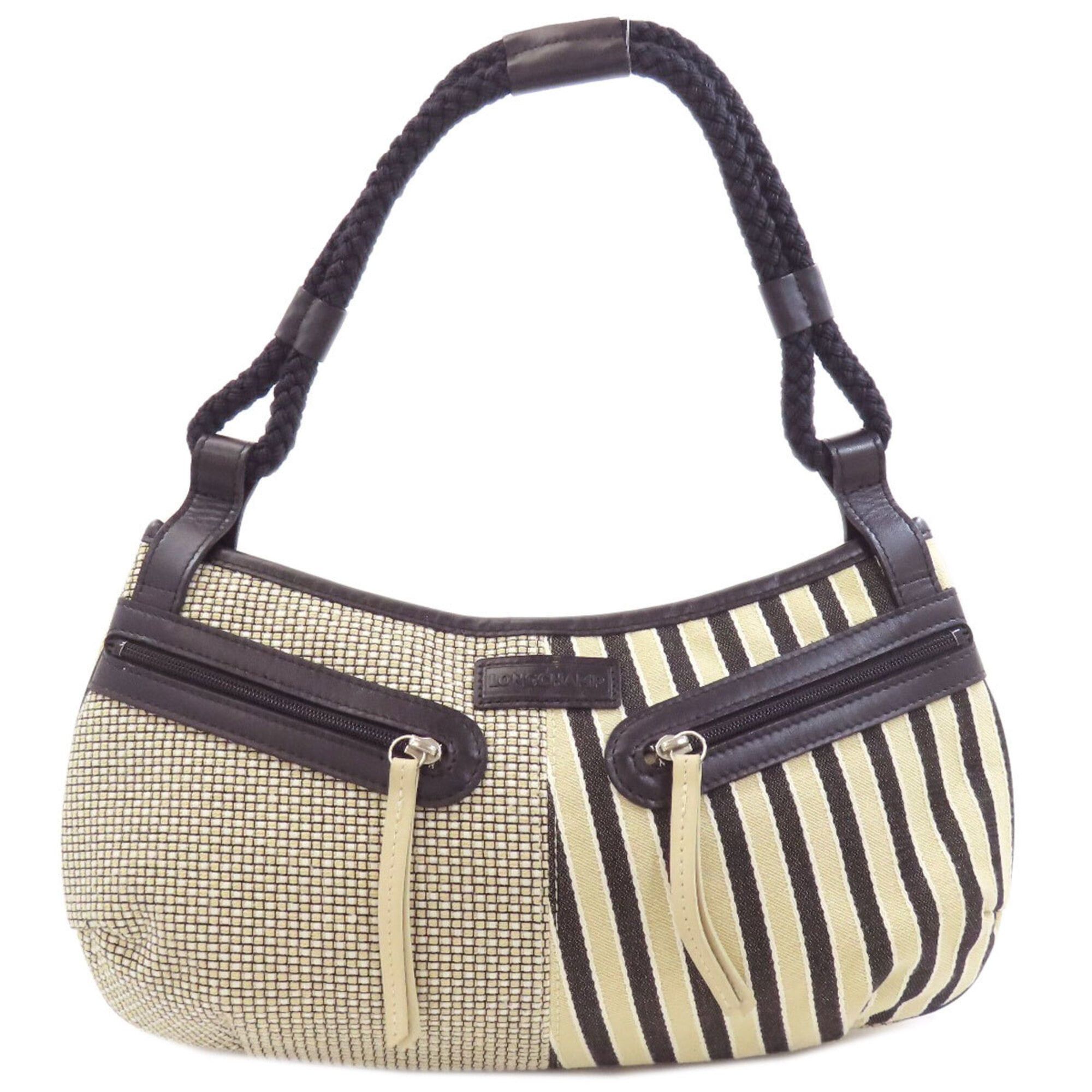 Longchamp Longchamp Logo Handbag Canvas Women's Size ONE SIZE - 1 Thumbnail