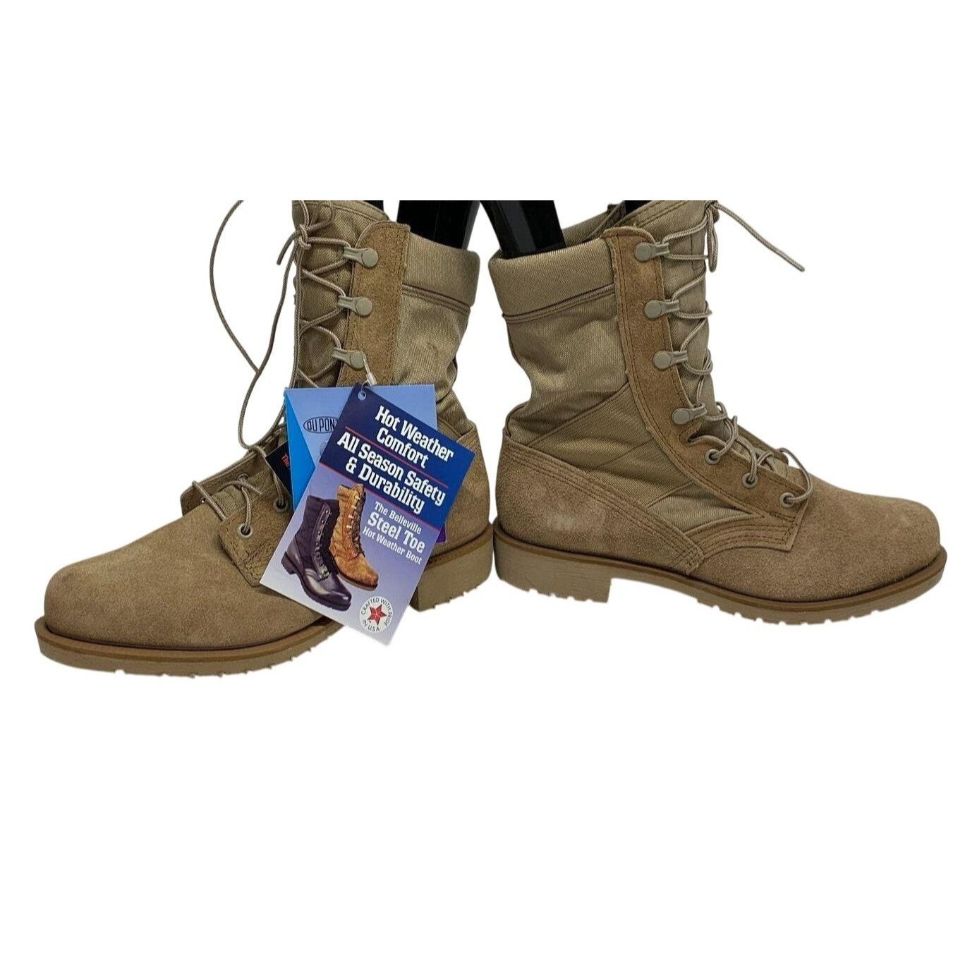 Belleville Belleville Beige Leather Steel-Toed Hot Weather Combat Boot Size US 7.5 / EU 40-41 - 9 Thumbnail