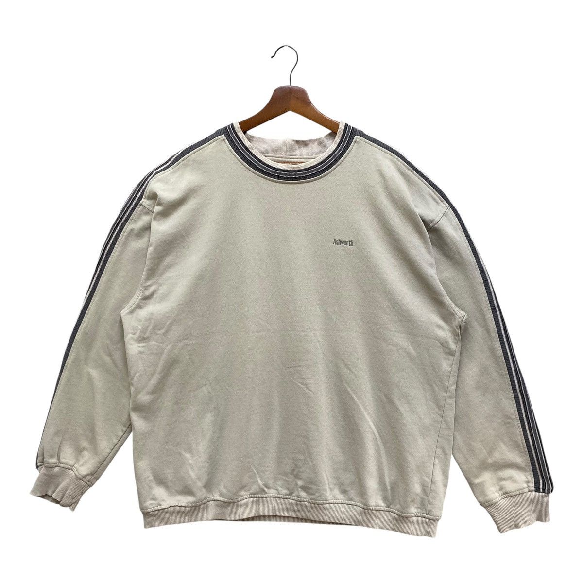 Ashworth Vintage Ashworth Sweatshirt Made in USA Size XL Beige Khaki Size US XL / EU 56 / 4 - 1 Thumbnail