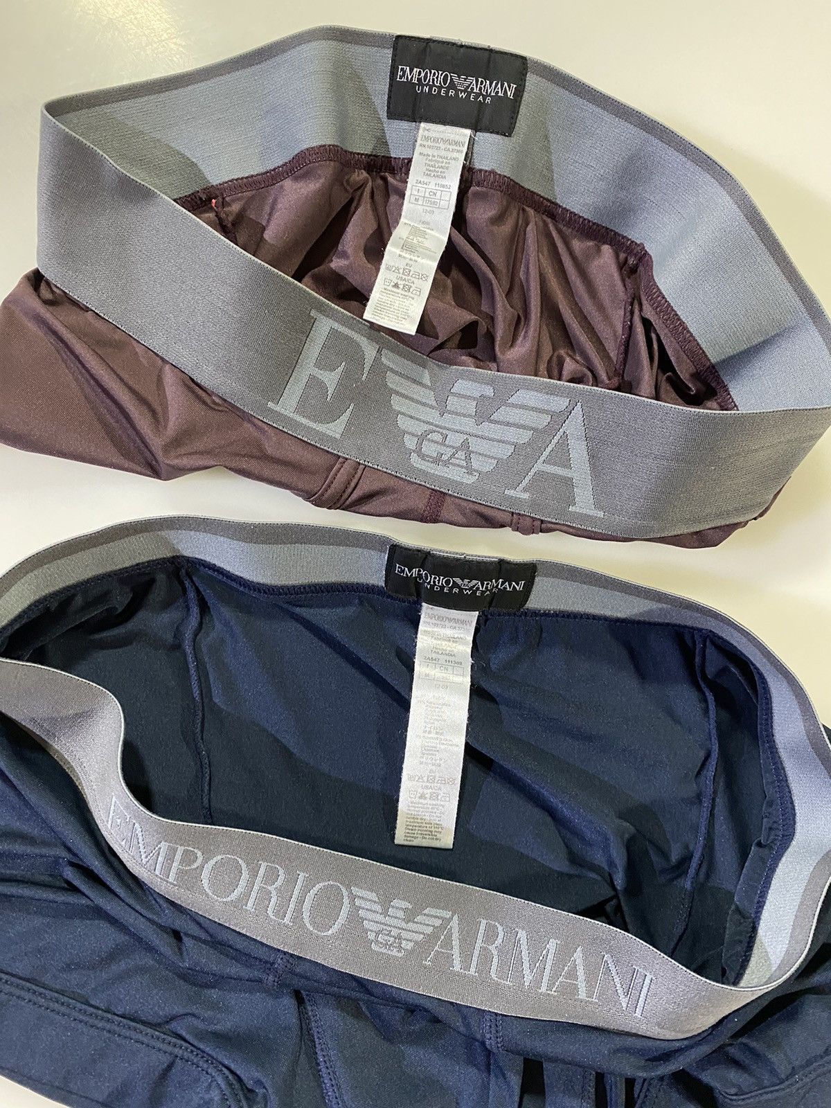 Emporio Armani Emporio Armani Logo Briefs Short Trunks 1 Blue/ 1 Merlot Size 32 - 3 Thumbnail