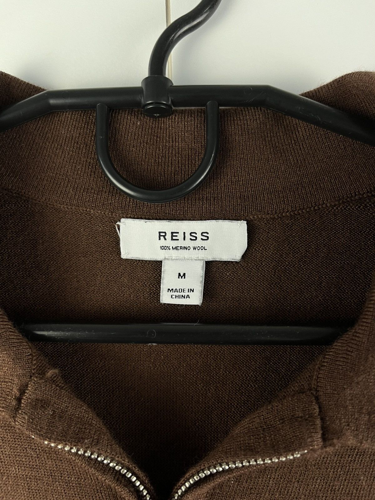 Reiss Reiss Maxwell Solid Merino Wool 1/4 Zip Polo Shirt Size US M / EU 48-50 / 2 - 7 Thumbnail