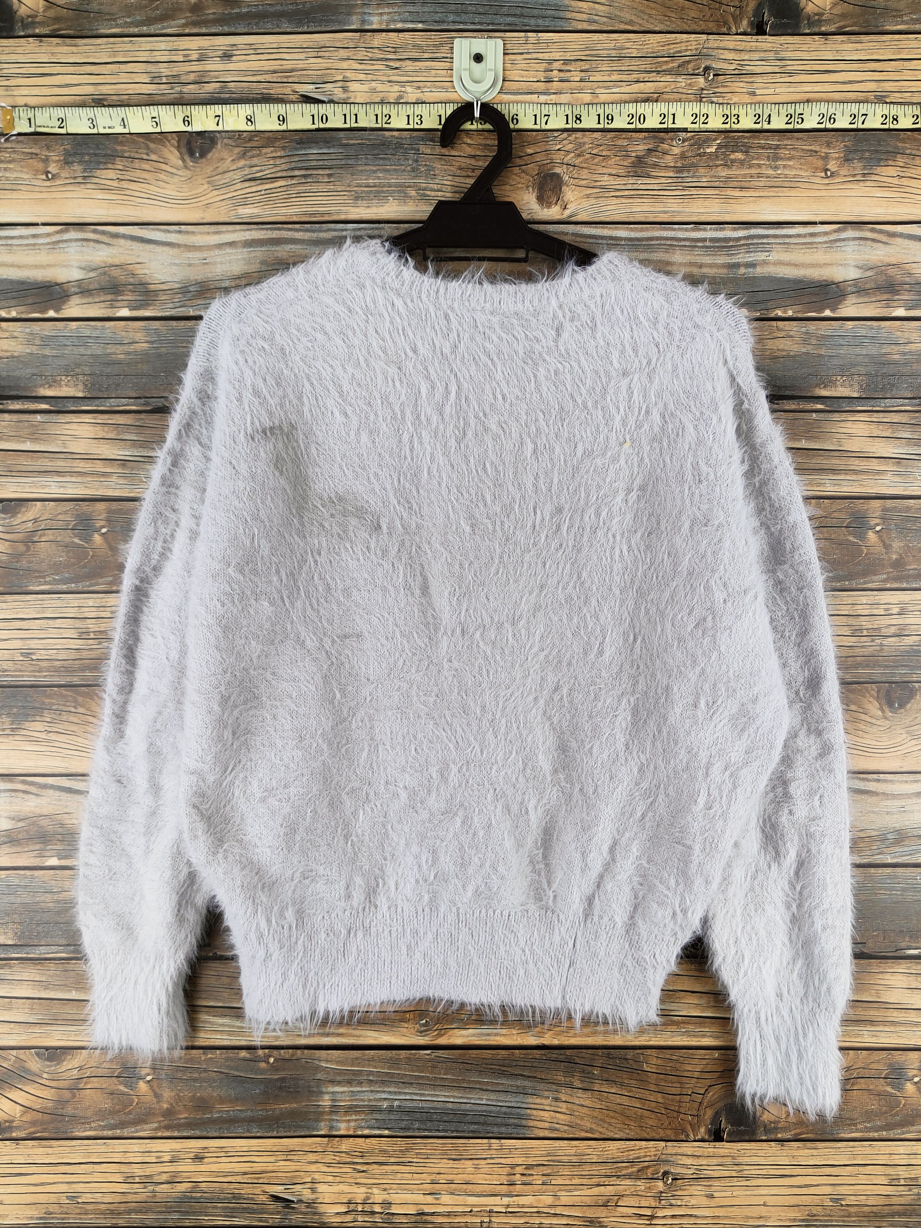 Japanese Brand DL One Way Gray Fur Mohair Knitwear #46-542 Size M / US 6-8 / IT 42-44 - 7 Thumbnail