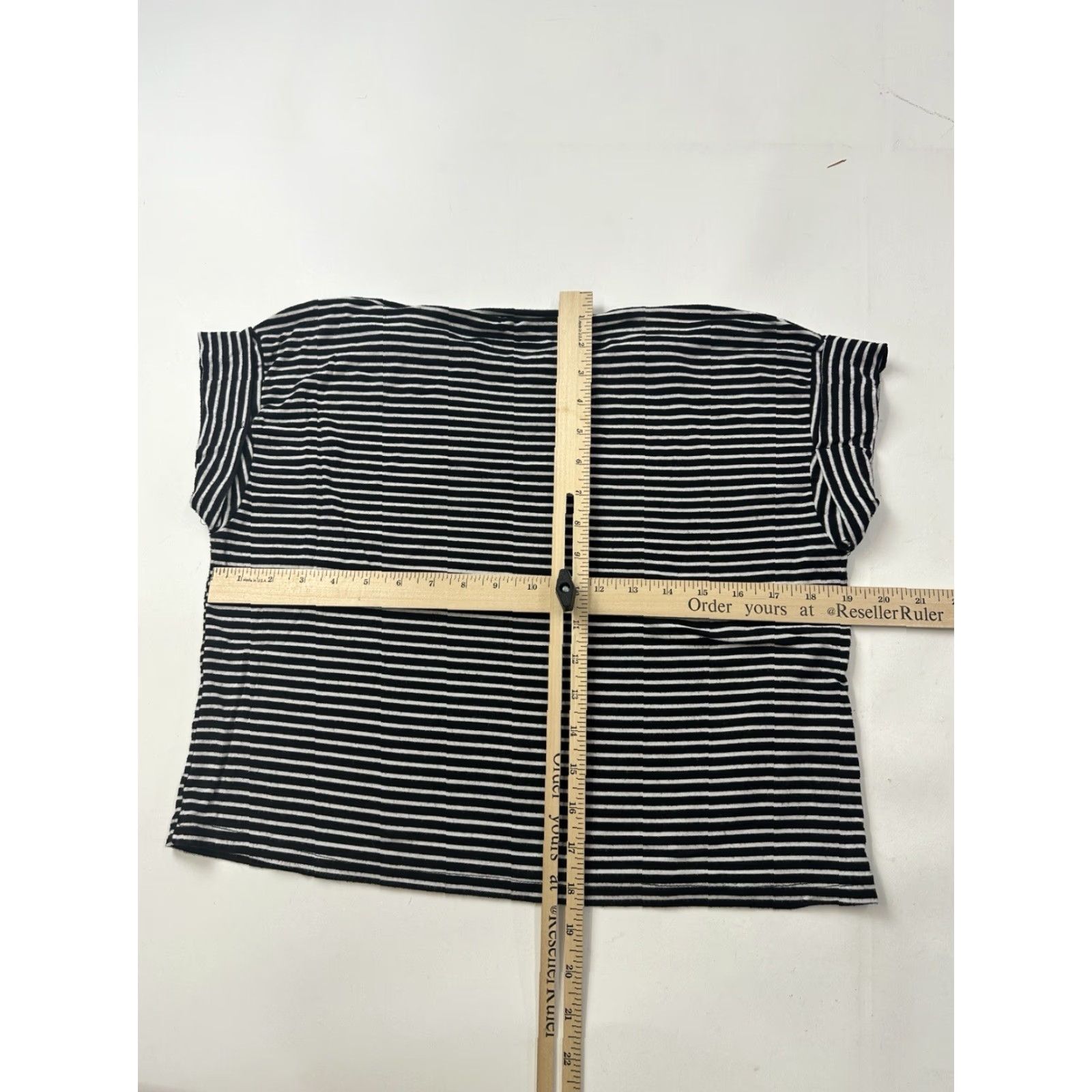 Brandy Melville Brandy Melville Shirt Womens One Size OS Black White Striped Pullover Italy Size ONE SIZE - 6 Thumbnail