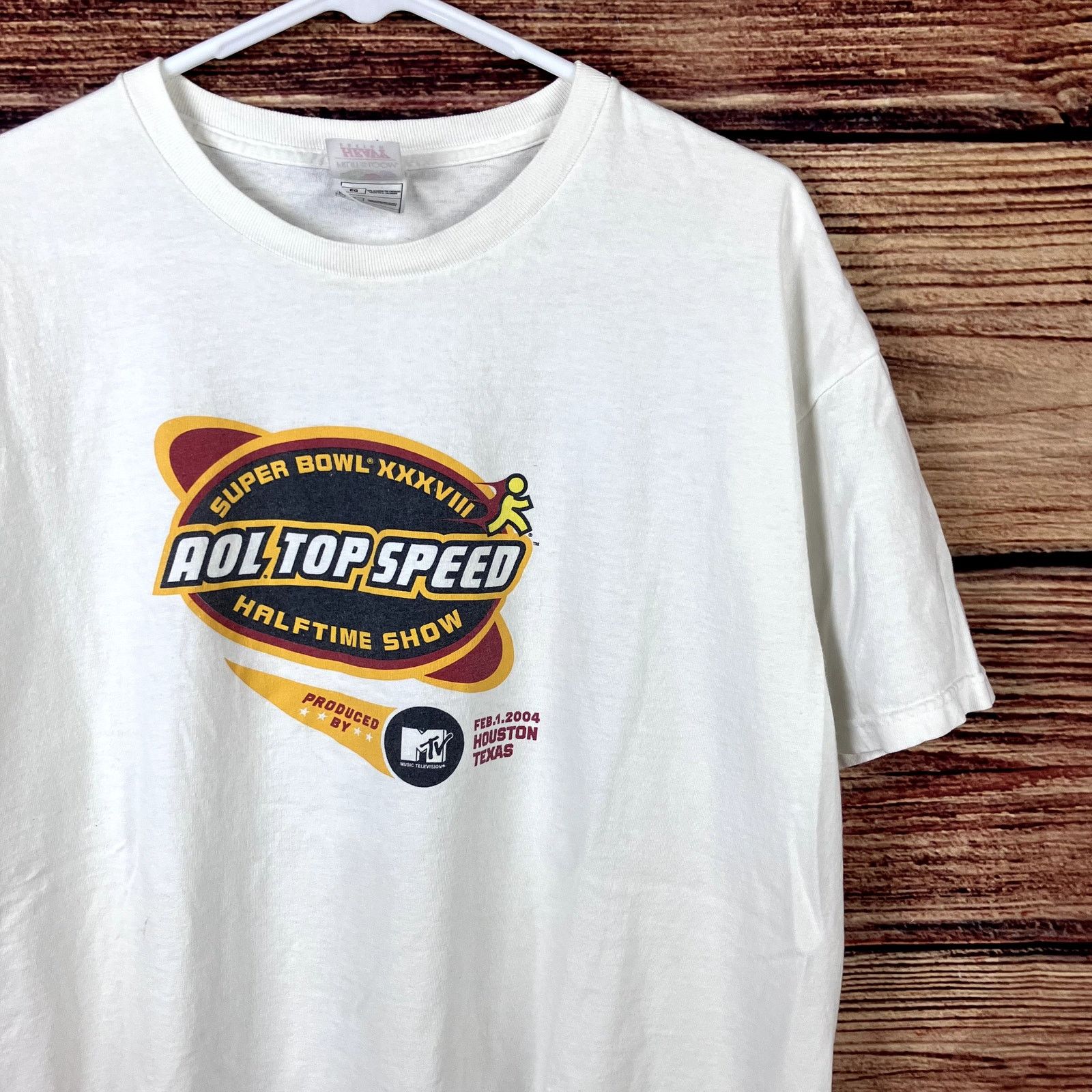 Fruit Of The Loom × Vintage Vintage 2004 Superbowl XXXVIII MTV Halftime Show T-shirt Size US XL / EU 56 / 4 - 3 Thumbnail