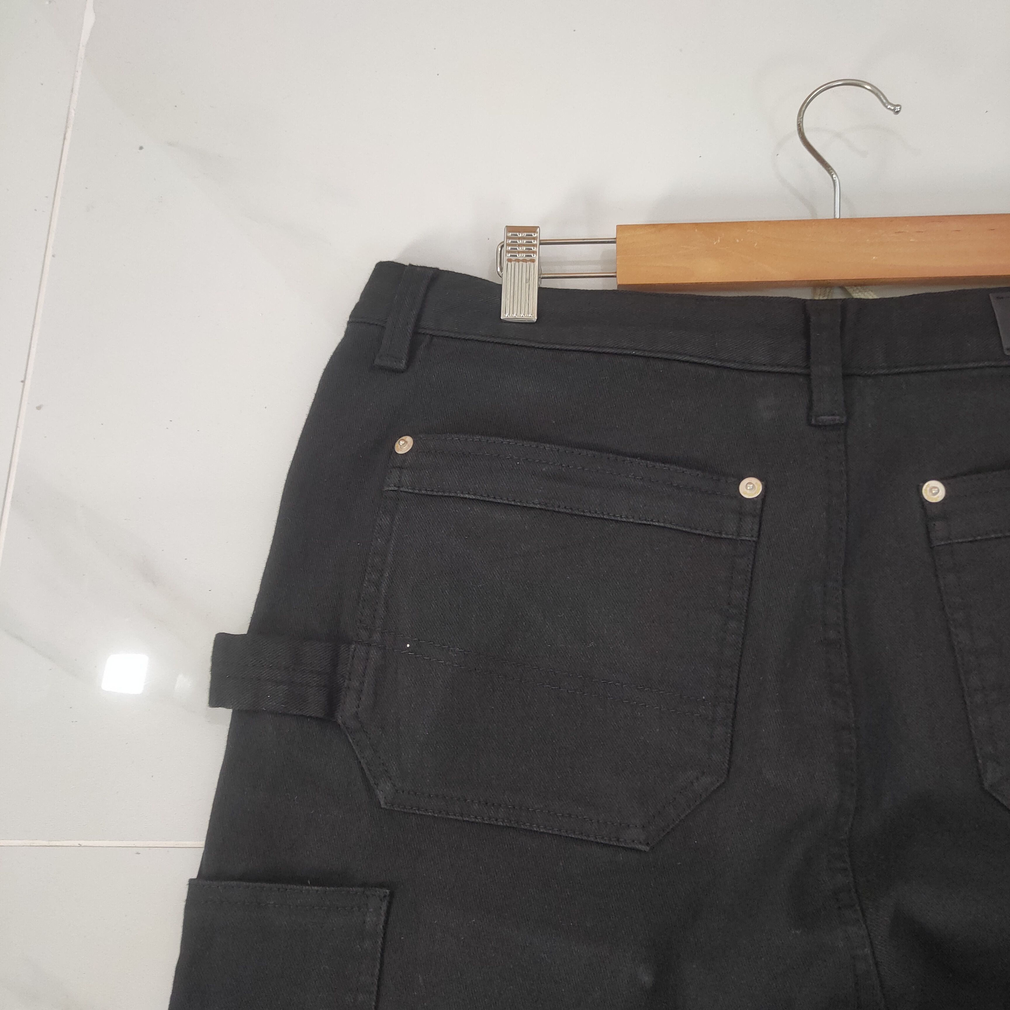 Japanese Brand A-10 BLACK DOUBLE KNEE CARGO PANTS Size US 34 / EU 50 - 12 Thumbnail