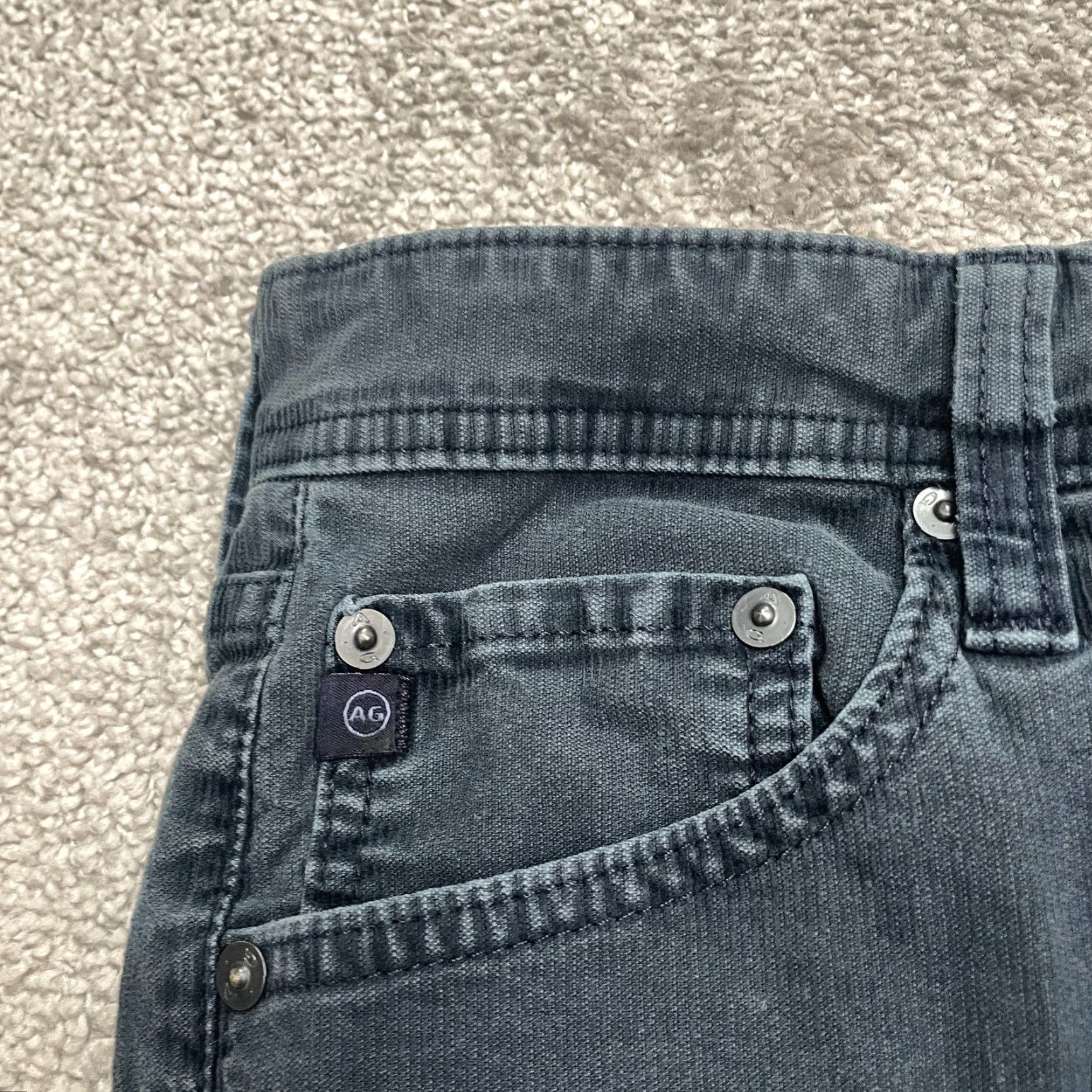 AG Adriano Goldschmied Slim Straight Jeans Mens 30 Blue Denim Classic