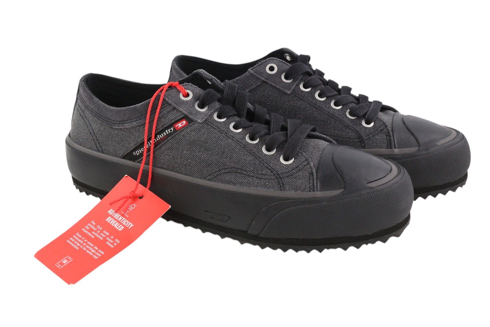 Diesel S-PRINCIPIA LOW X EU43 Unisex Low Top Black Sneakers 40950 Size US 10 / EU 43 - 2 Thumbnail