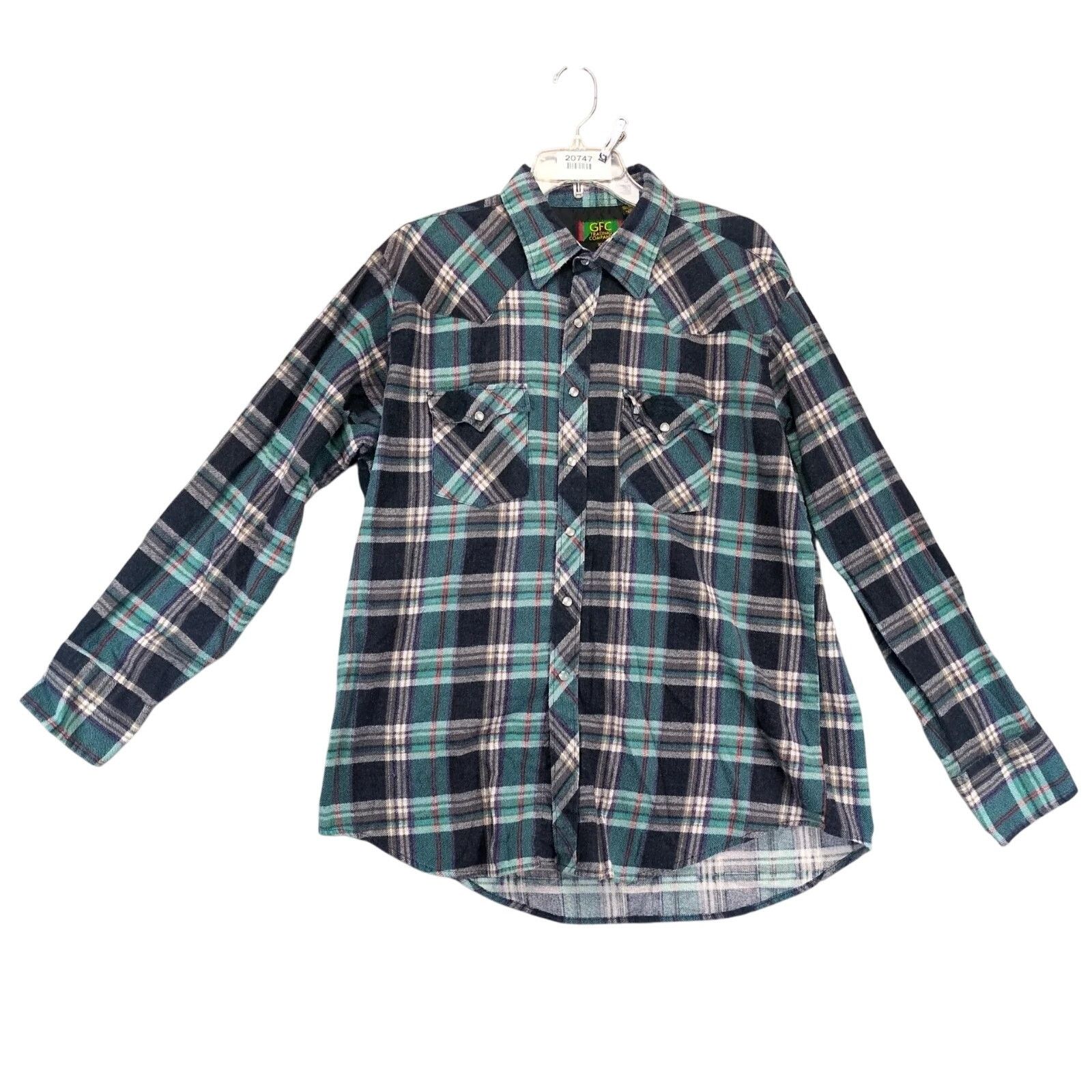 Vintage GFC Trading Co Plaid Flannel Pearl Snap Shirt Men's XL Size US XL / EU 56 / 4 - 1 Thumbnail