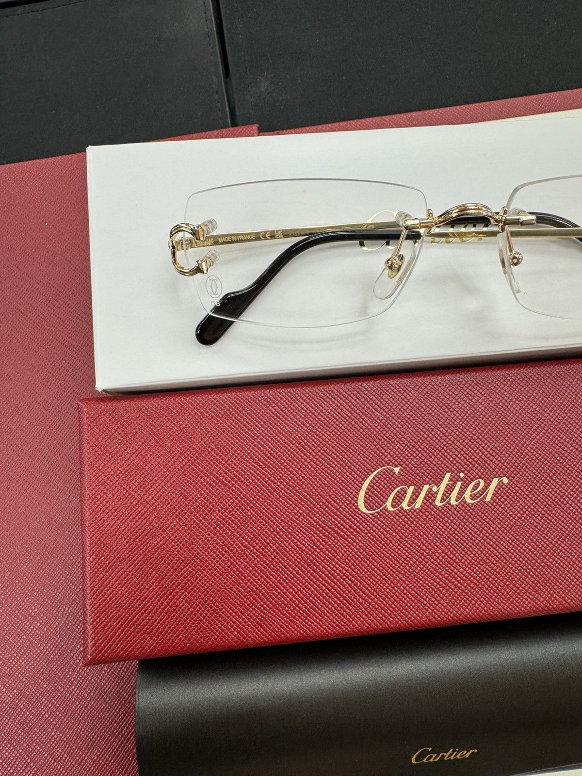 Cartier NEW Cartier Gold Big C’s Eyeglasses Glasses 2025 Release Size ONE SIZE - 2 Thumbnail