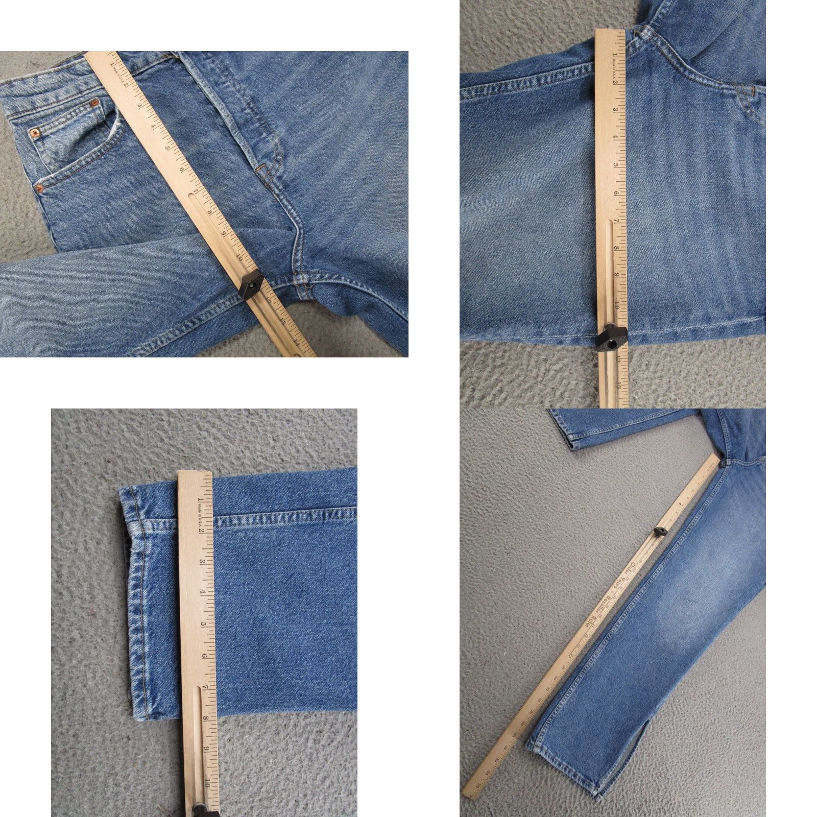 H&M H&M Womens Jeans Button Fly High Rise Blue Denim Size 10 Straight 5-Pocket Design Modern Casual Mens Girls not applicable Size 32" / US 10 / IT 46 - 8 Thumbnail