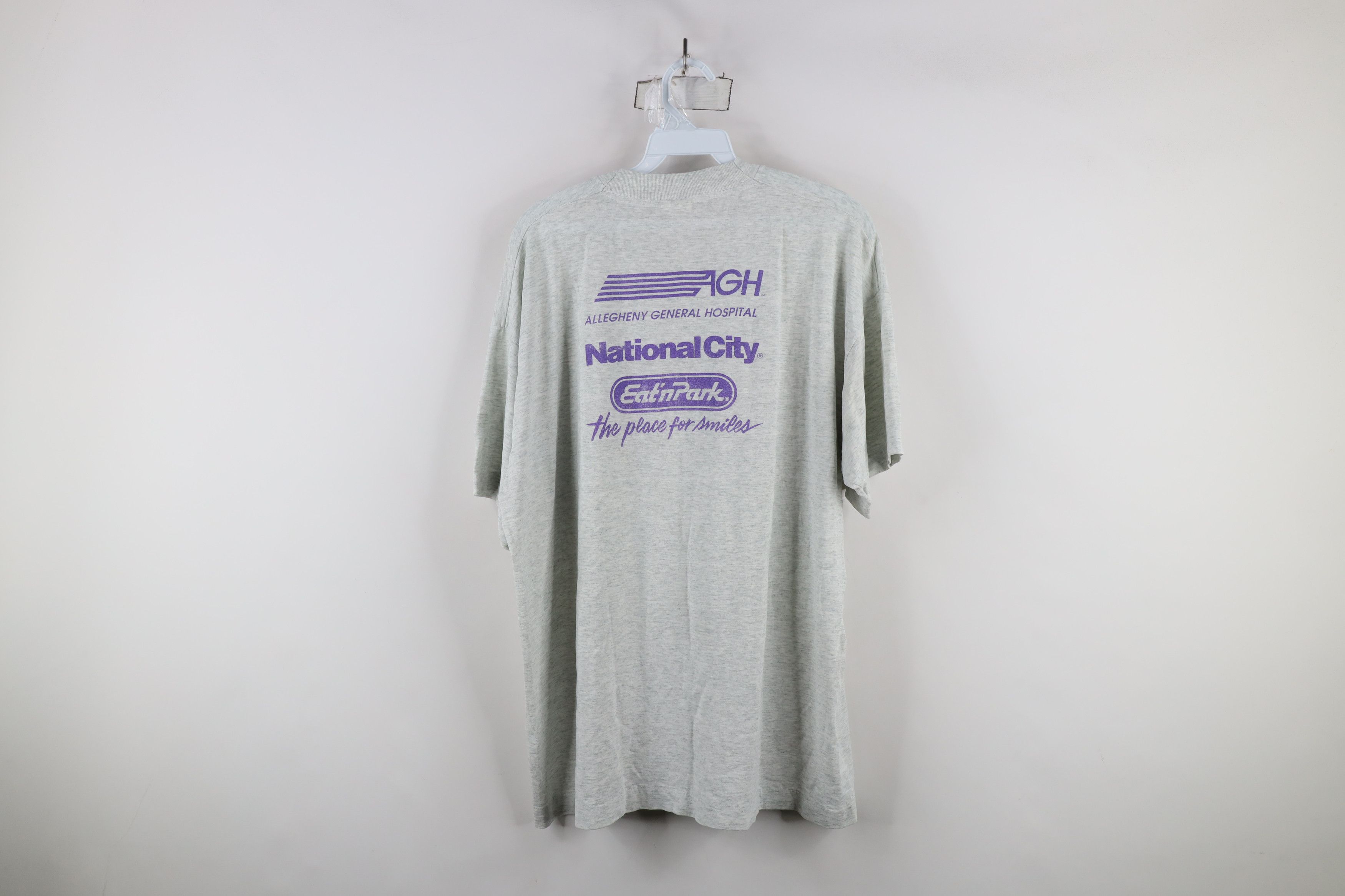 Vintage Vintage 90s Pittsburgh Great Race Running Jogging T-Shirt Size US XL / EU 56 / 4 - 11 Thumbnail