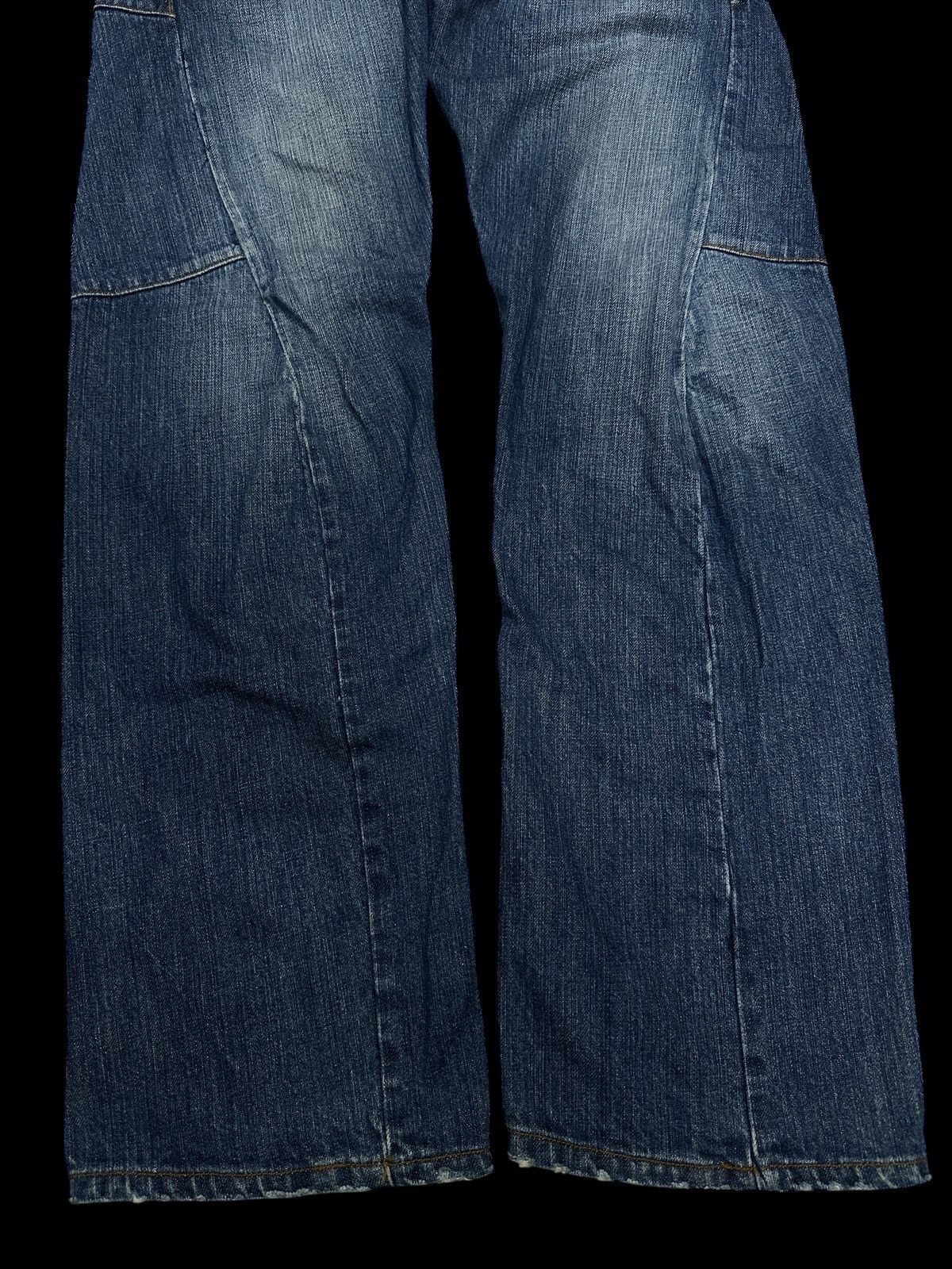 Japanese Brand Flare Twist Legs 💥 Double Waist Flare Twist Legs Denim💥 Size US 34 / EU 50 - 2 Thumbnail