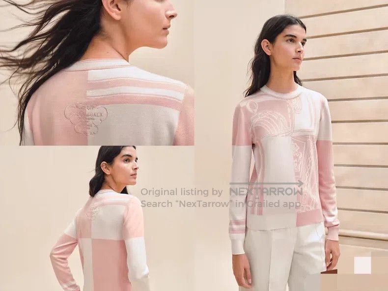 Hermes Hermes En DesordreFinesse pattern jacquard silk knit long- Size XS / US 0-2 / IT 36-38 - 6 Thumbnail