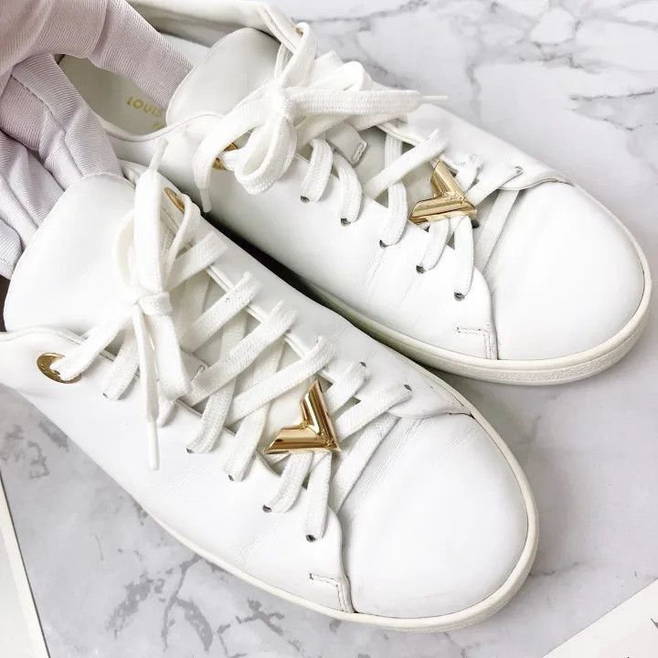 Louis Vuitton Louis Vuitton Frontrow White Leather Fashion Sneakers -2508 Size US 6 / IT 36 - 6 Thumbnail