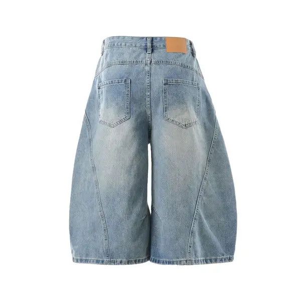 Vintage VIBE Vintage baggy washed silhouette machete denim shorts Size US 30 / EU 46 - 2 Thumbnail