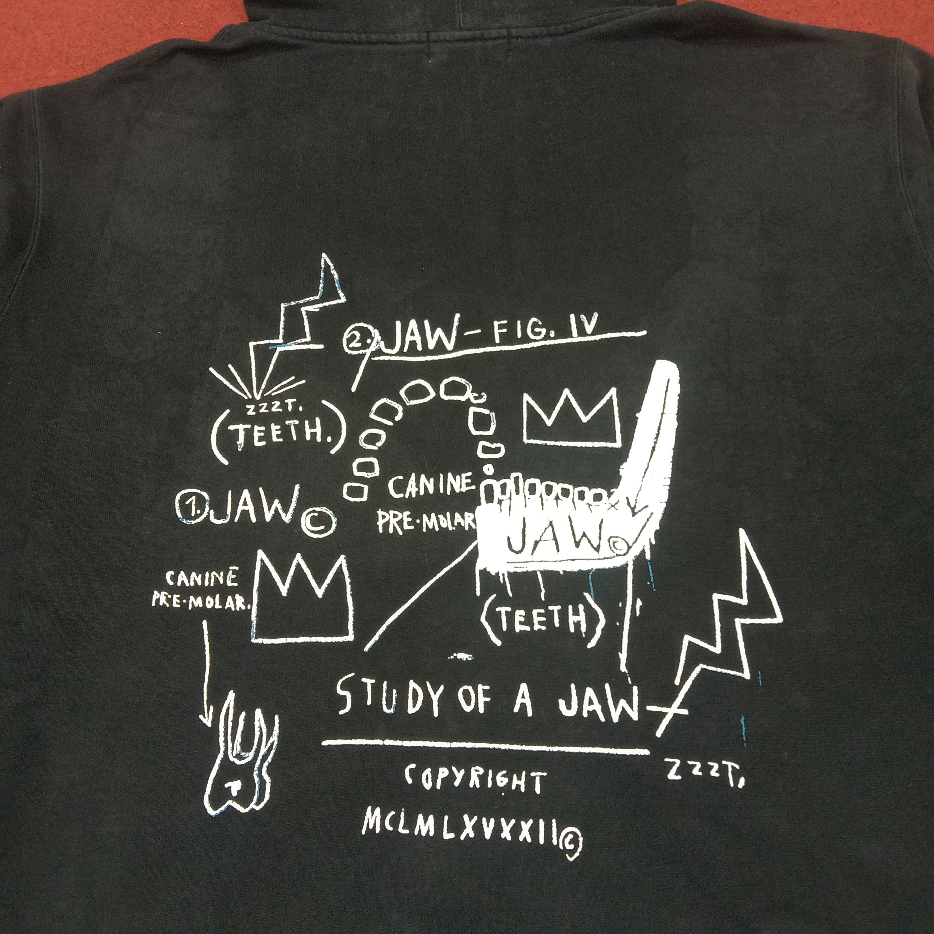 Japanese Brand × Jean-Michel Basquiat × Vintage Jean Michel Basquiat X Uniqlo Hoodies Streetwear Style Size US XL / EU 56 / 4 - 2 Thumbnail