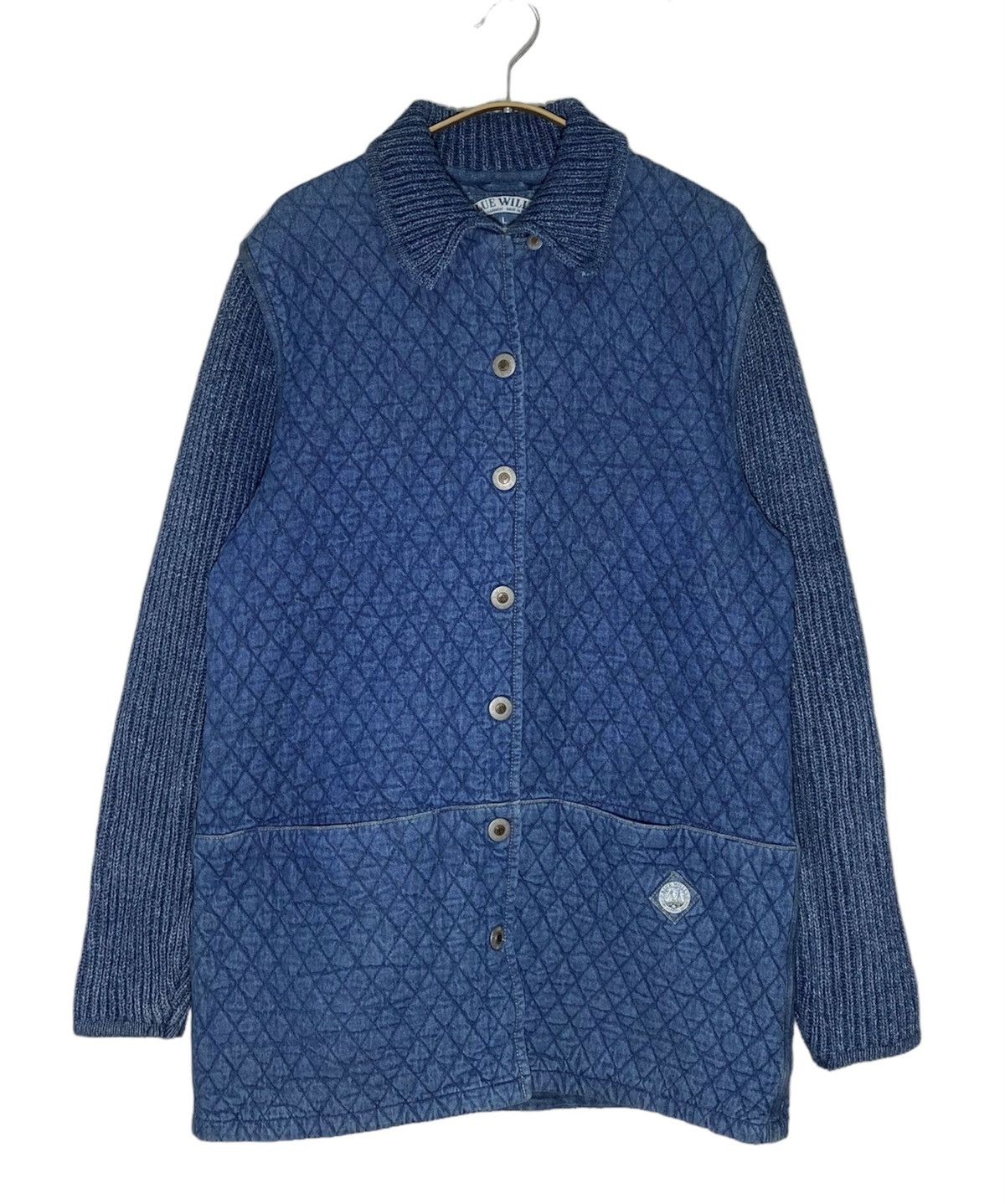 Indigo × Japanese Brand Vintage BLUE WILLI's indigo Coat Jacket Made in Denmark Size US M / EU 48-50 / 2 - 2 Thumbnail