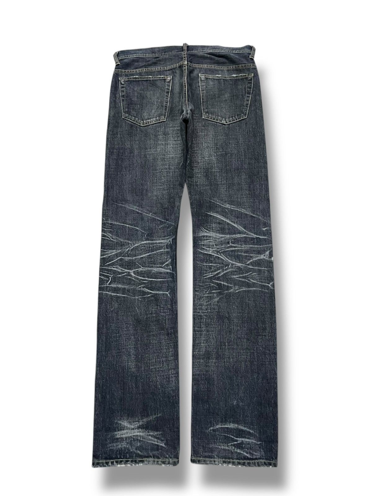 Japanese Brand Vintage 00s Tabloid News Japanese Selvedge Denim W33 Size US 33 - 3 Thumbnail