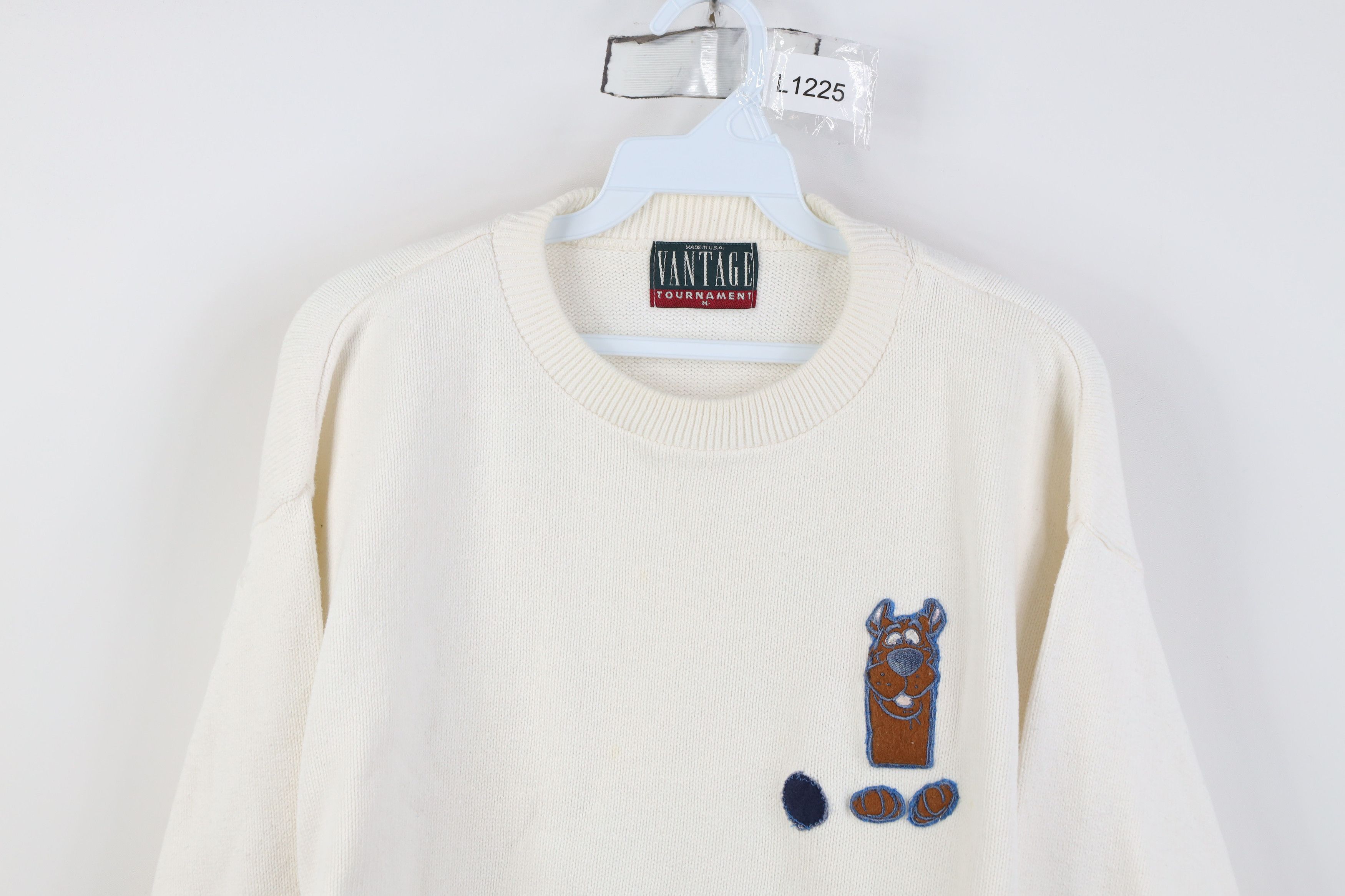 Vintage Vintage 90s Scooby Doo Cartoon Knit Sweater White USA Size US M / EU 48-50 / 2 - 2 Thumbnail