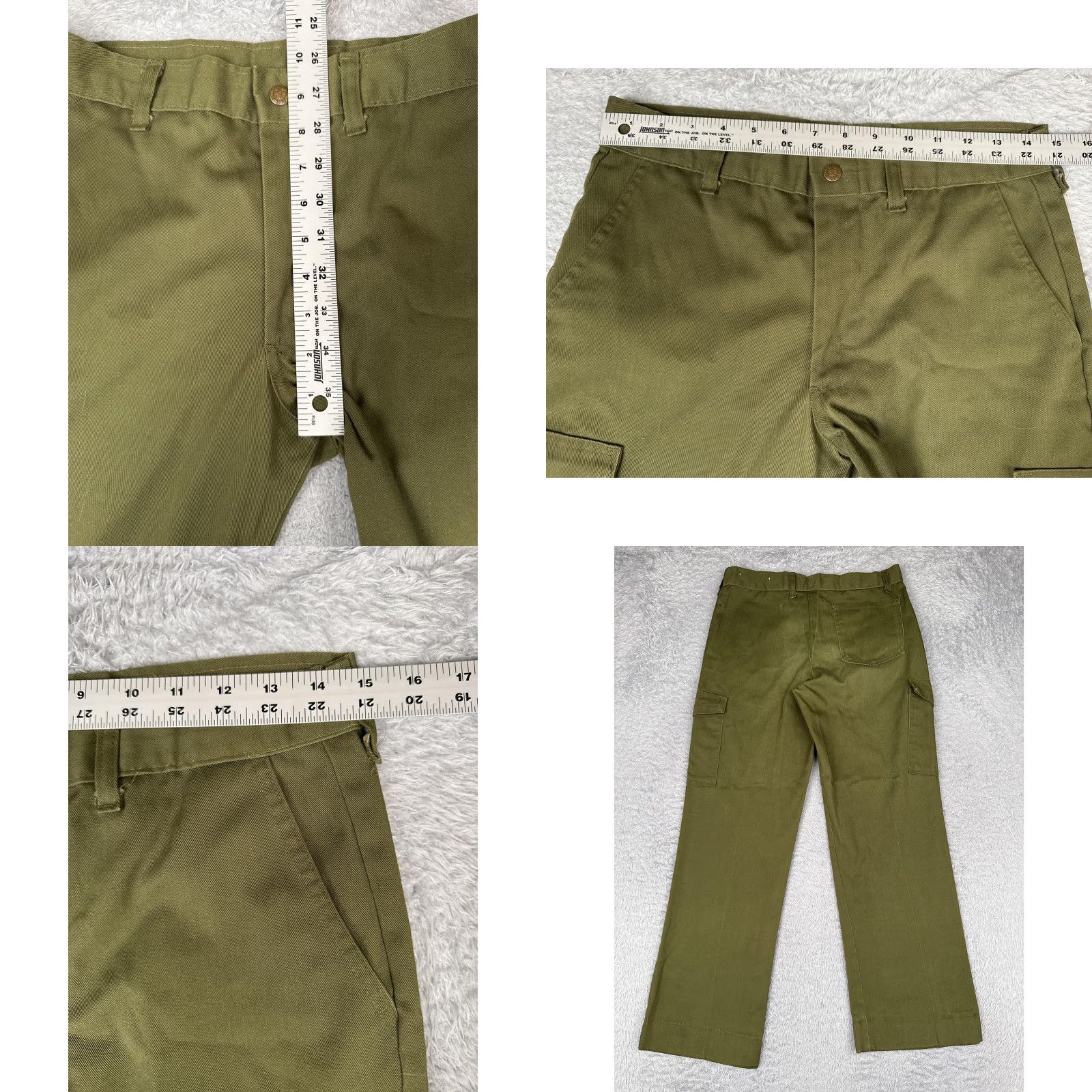 Vintage VINTAGE Boy Scouts Of America Pants Mens 29x28 Green Twill Cargo Pockets Outdoor Campaign Mens Size US 29 - 8 Thumbnail