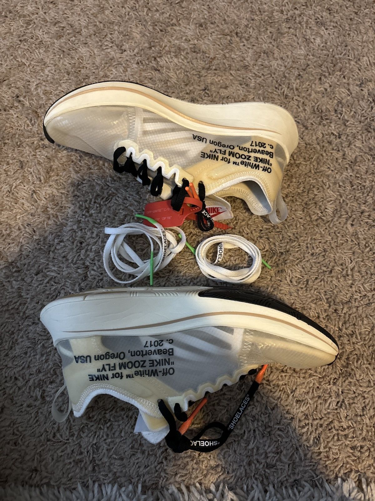 Nike × Off-White The 10 off white zoom fly Size US 6.5 / EU 39-40 - 1 Thumbnail