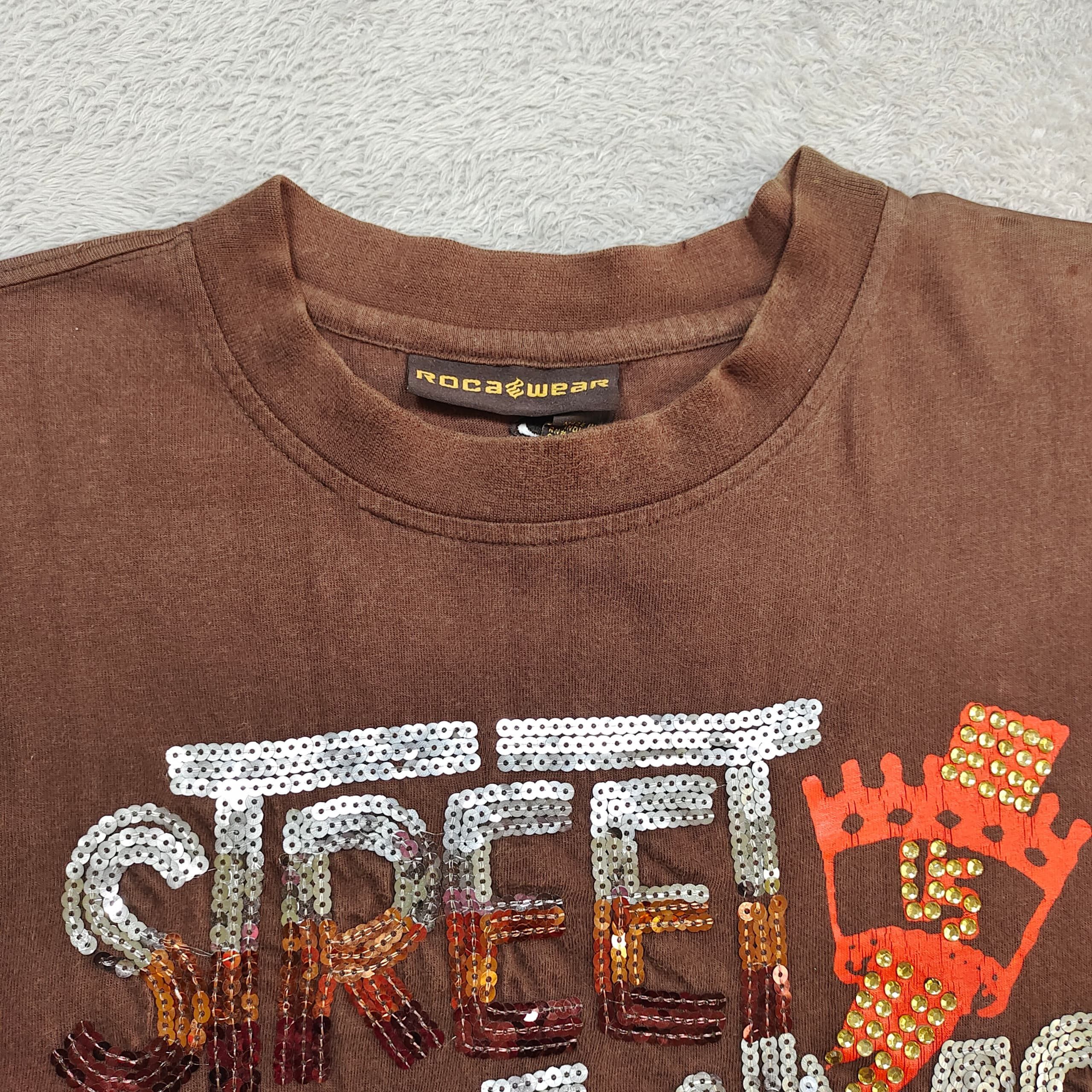 Rocawear Vintage Y2K Rocawear "Street Dreams" Sequin Brown T-Shirt XL Size US XL / EU 56 / 4 - 3 Thumbnail