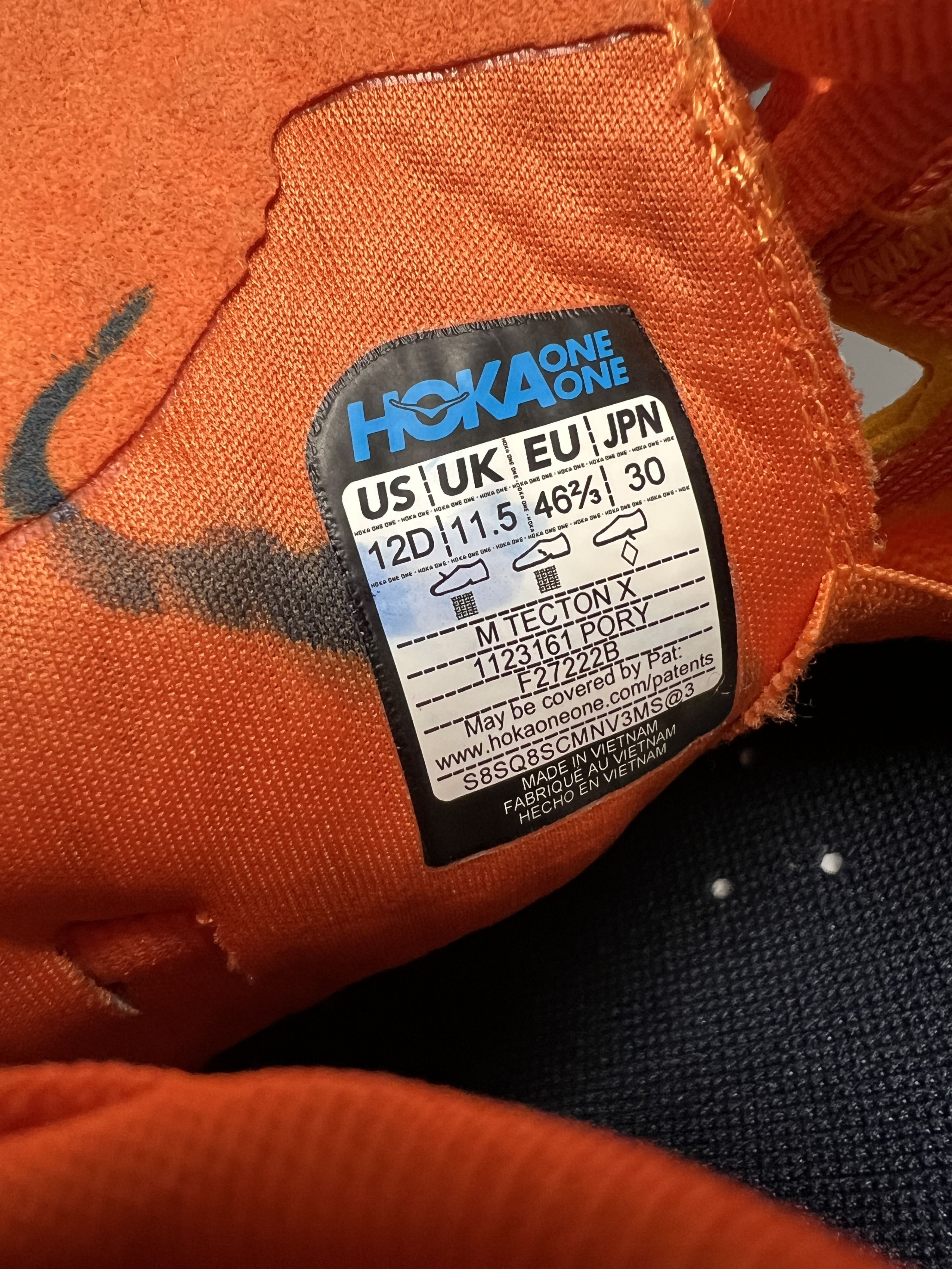 Hoka 12D Hoka One One Tecton X Men’s Trail Running Shoes Size US 12 / EU 45 - 10 Thumbnail