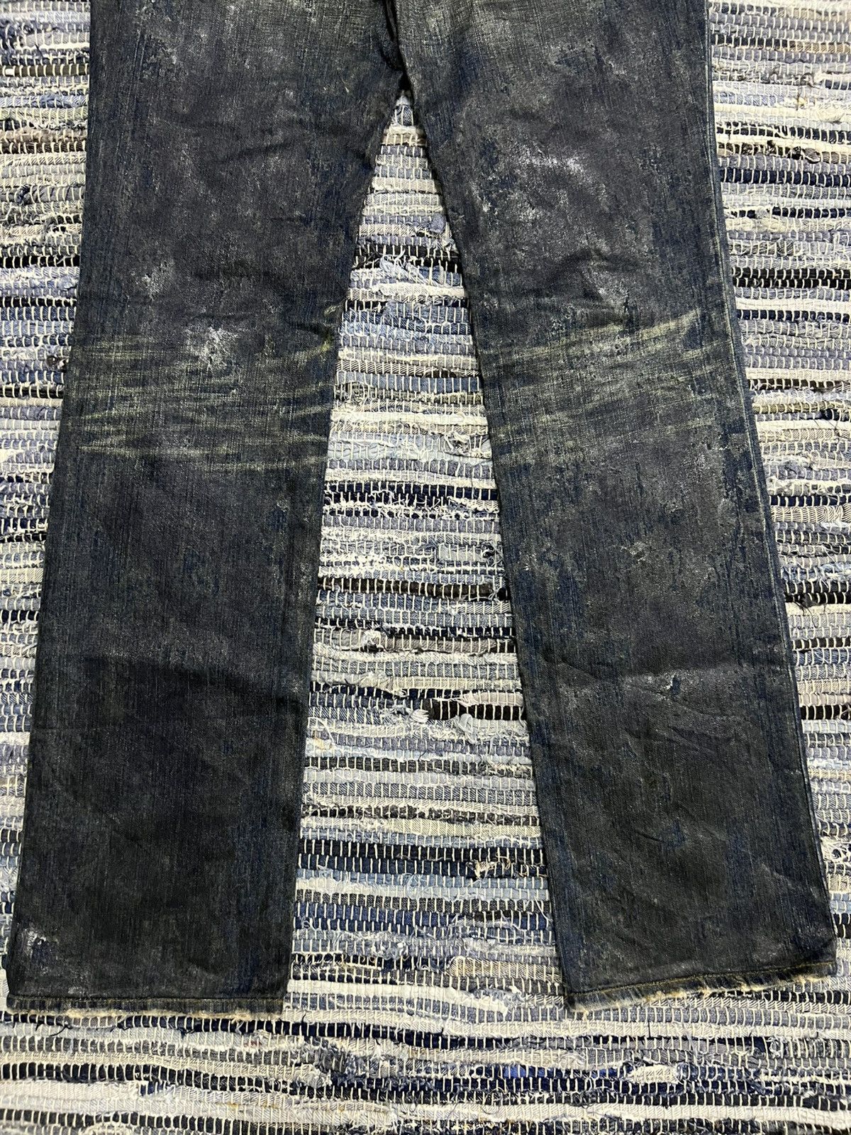 CIVARIZE Designwork 🇯🇵 Dirty Waxed Painter Trompe l'œil Homeless Denim Size US 31 - 9 Thumbnail