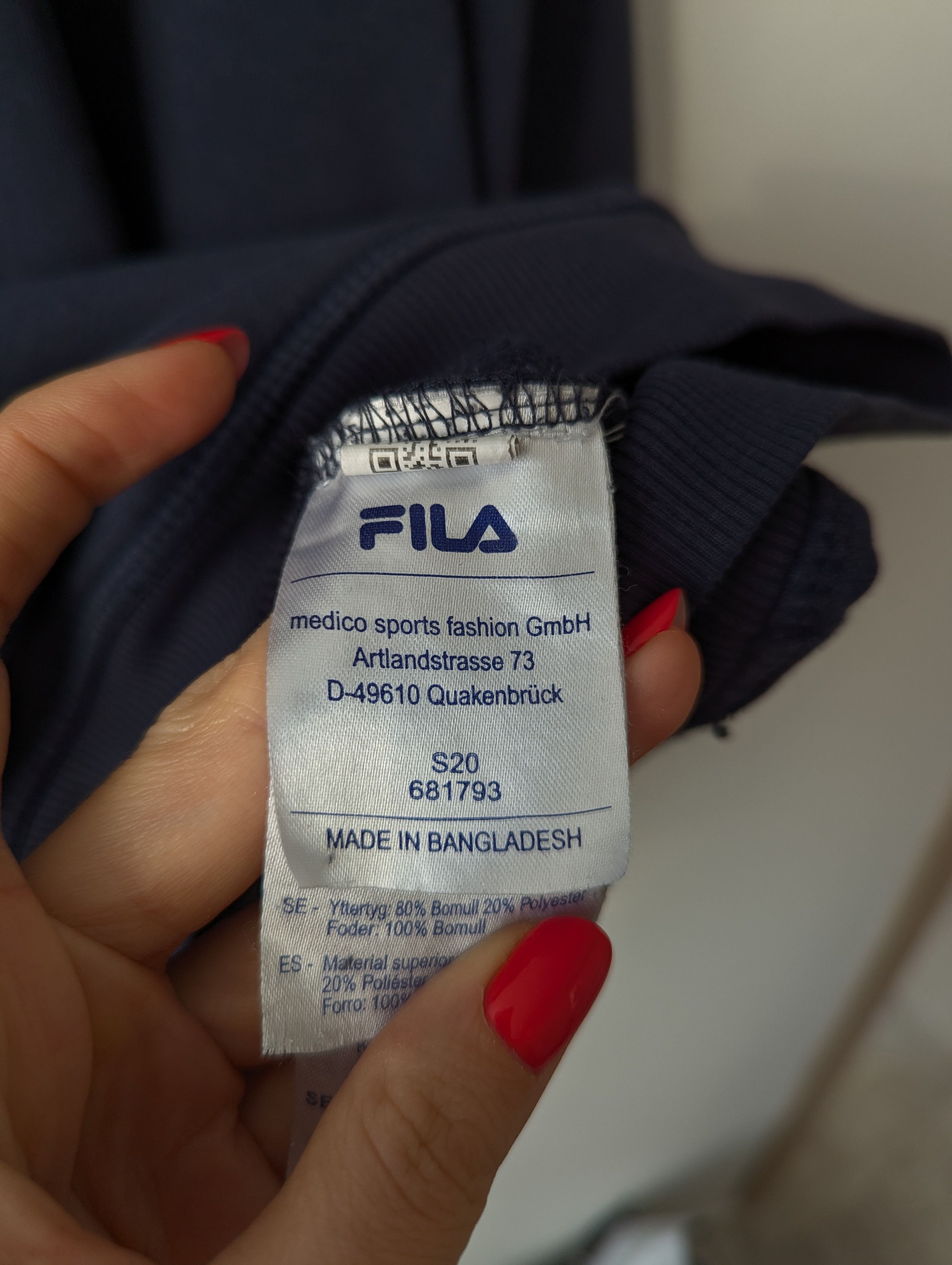 Fila FILA Navy Logo Hoodie Oversized Fit Size US L / EU 52-54 / 3 - 12 Thumbnail