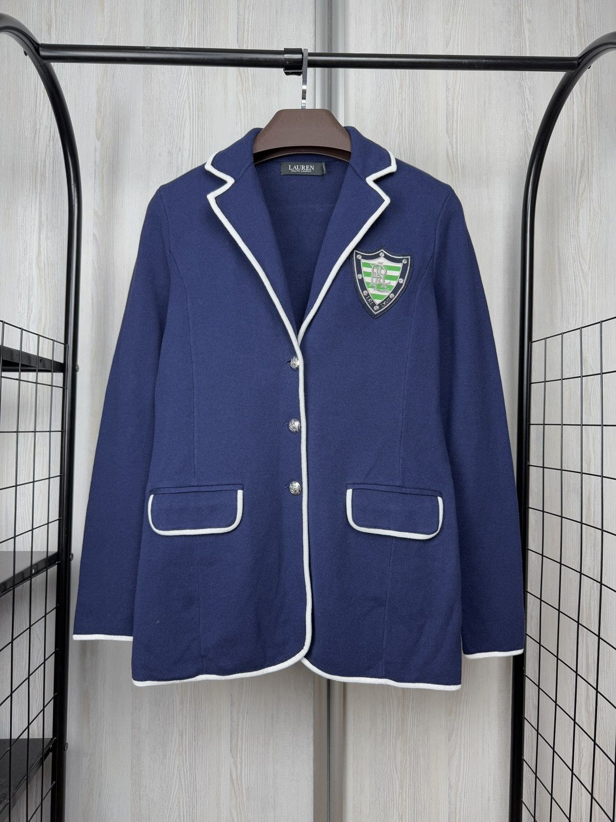 Lauren Ralph Lauren Lauren Ralph Lauren Black Label Combed knitted Blazer Crest Size M / US 6-8 / IT 42-44 - 1 Thumbnail