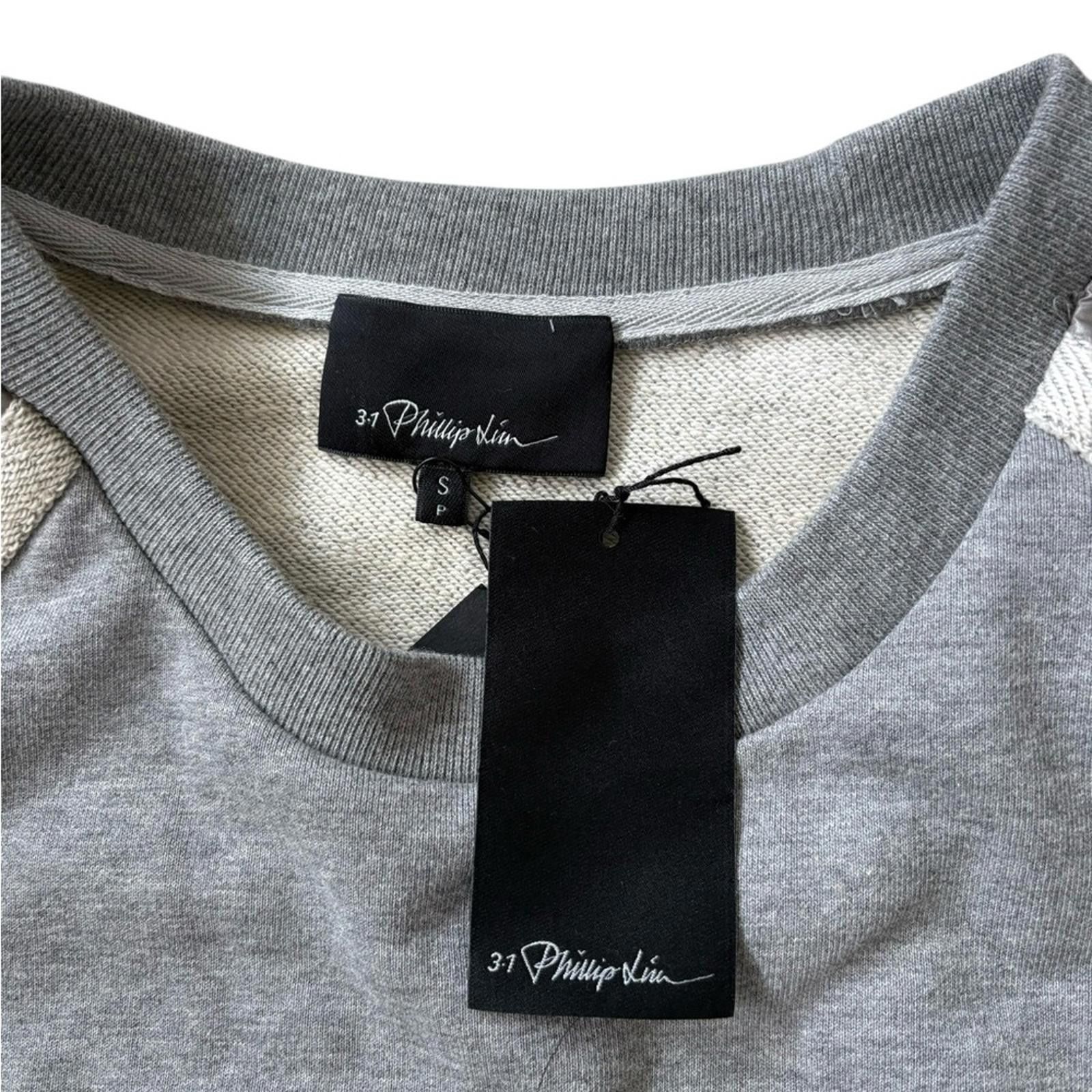3.1 Phillip Lim 3.1 Phillip Lim Grey Melange Sweatshirt Nylon Combo Sleeves Size US S / EU 44-46 / 1 - 4 Thumbnail
