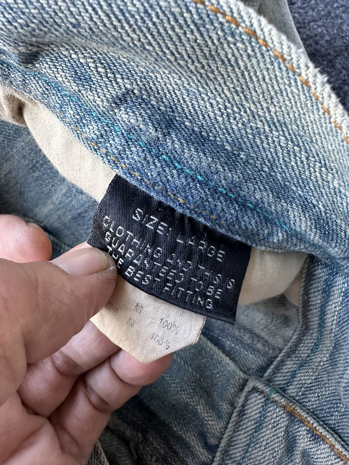 PPFM Vintage Gumu International Distressed Denim 32x33 D171 Size US 32 / EU 48 - 14 Thumbnail
