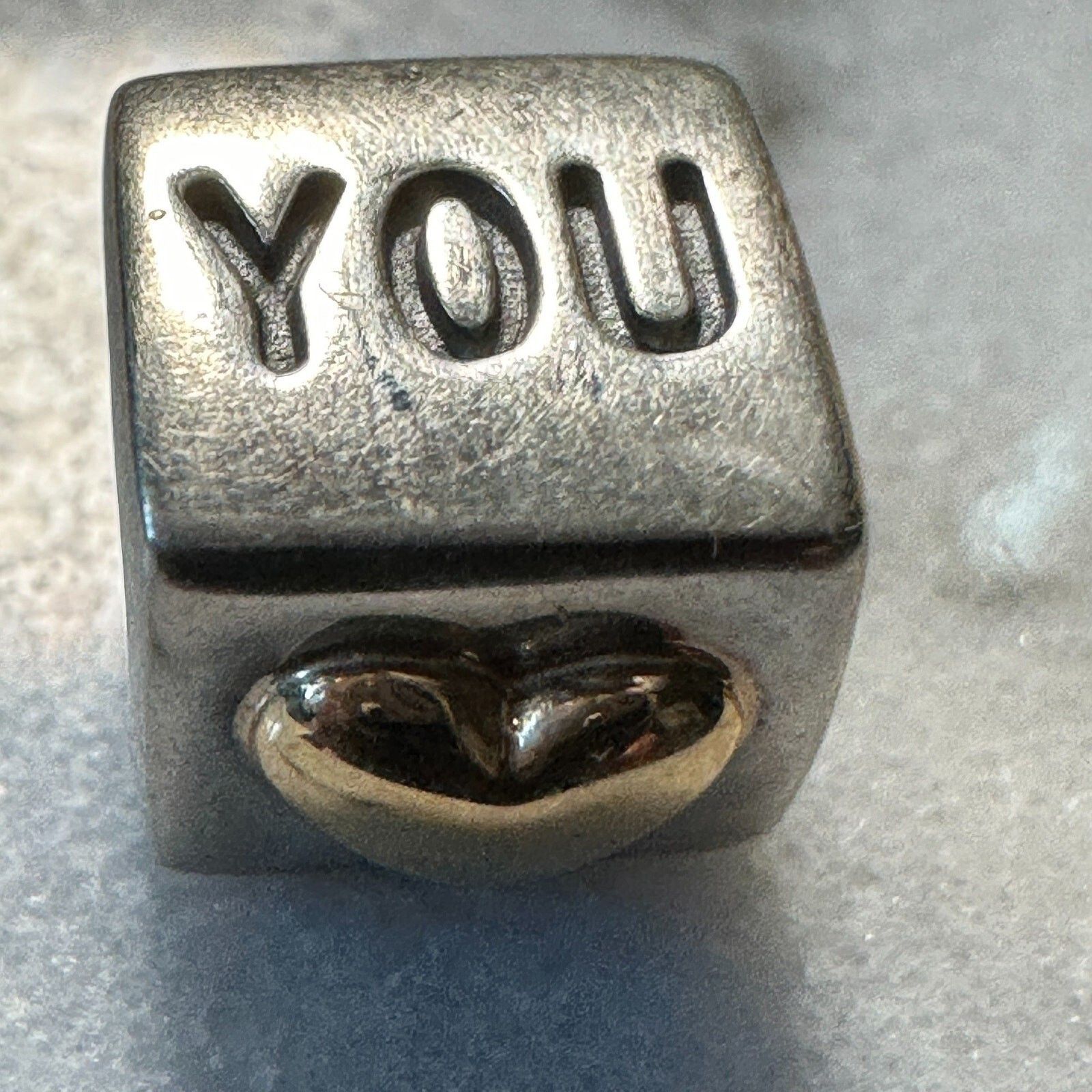 pandora Pandora Genuine 14k Two Toned I Love You Box Charm Bead 7902 Size ONE SIZE - 1 Thumbnail