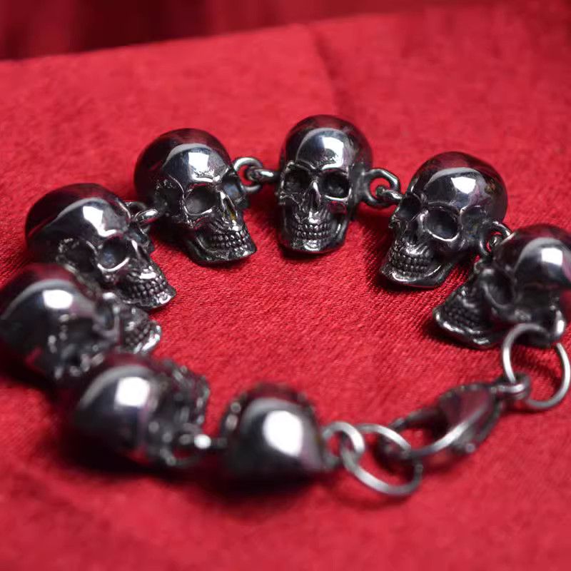 Jewelry Skull Crazy Bracelet Y2K Punk Chain Gotch Bracelets Chains Size ONE SIZE - 1 Thumbnail
