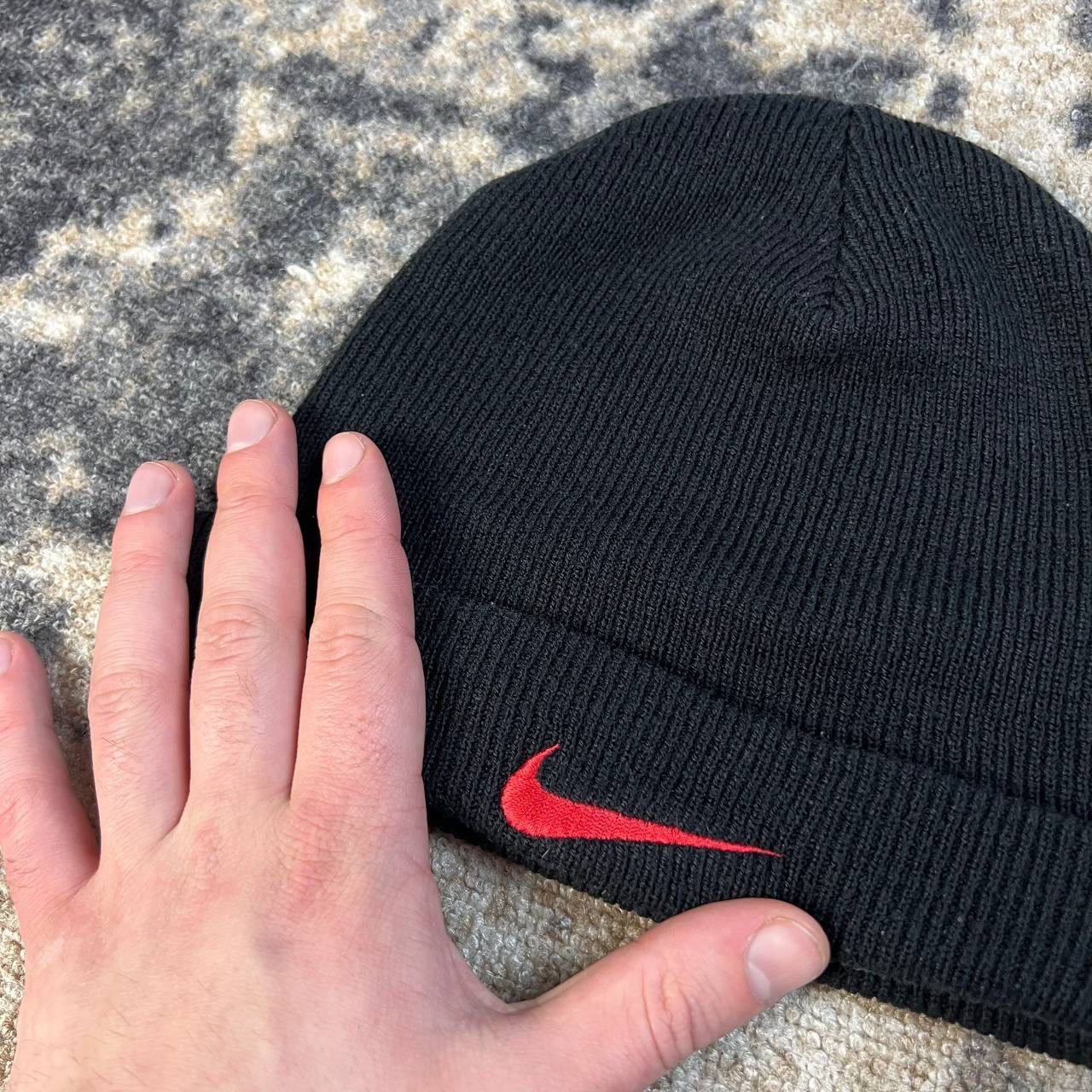 Nike Nike Swoosh Vintage Y2K Beanie Hat Streetwear Style Size ONE SIZE - 3 Thumbnail