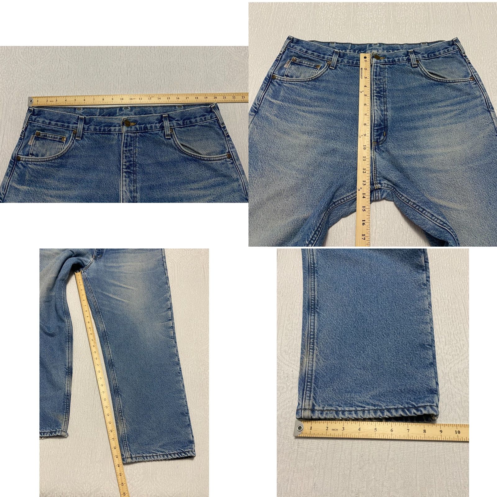 Carhartt VINTAGE Carhartt Fleece Lined Jeans 40×30 Blue B155 DST Relaxed Denim Pants Size US 40 / EU 56 - 8 Thumbnail