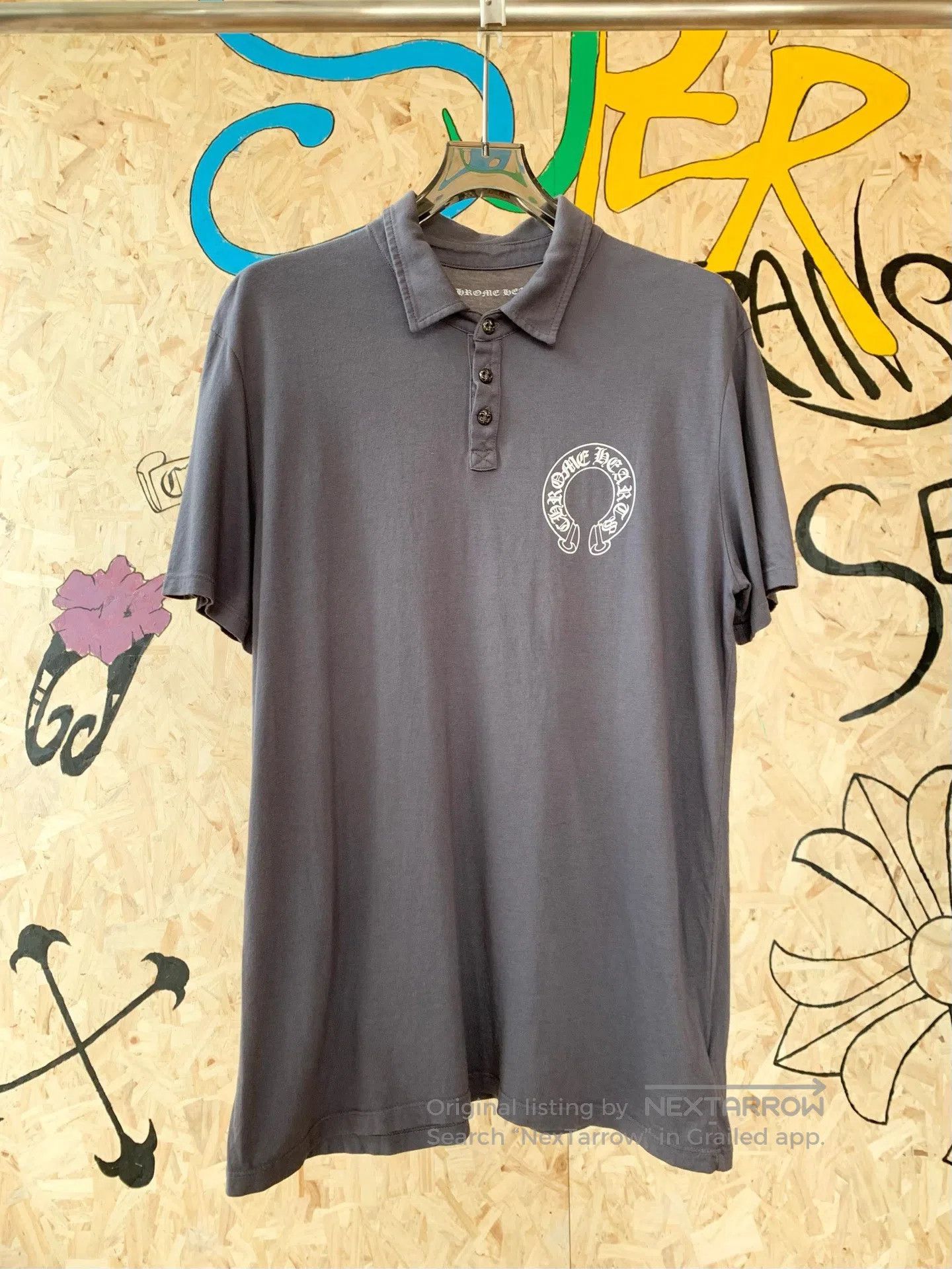 Chrome Hearts Brand New Chrome Hearts Polo Shirt (Silver buttons