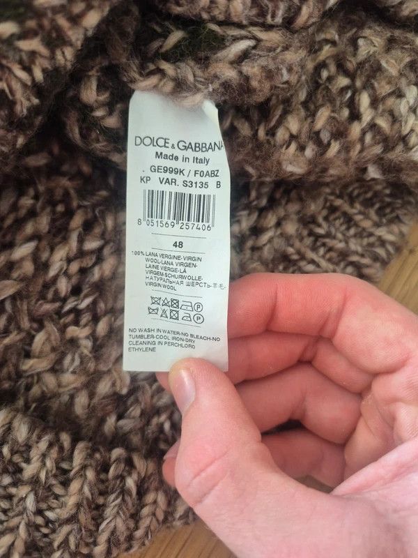 Dolce & Gabbana Dolce & Gabbana Tapestry Lion Rose Chunky Knit Pullover M 48 Size US M / EU 48-50 / 2 - 4 Thumbnail