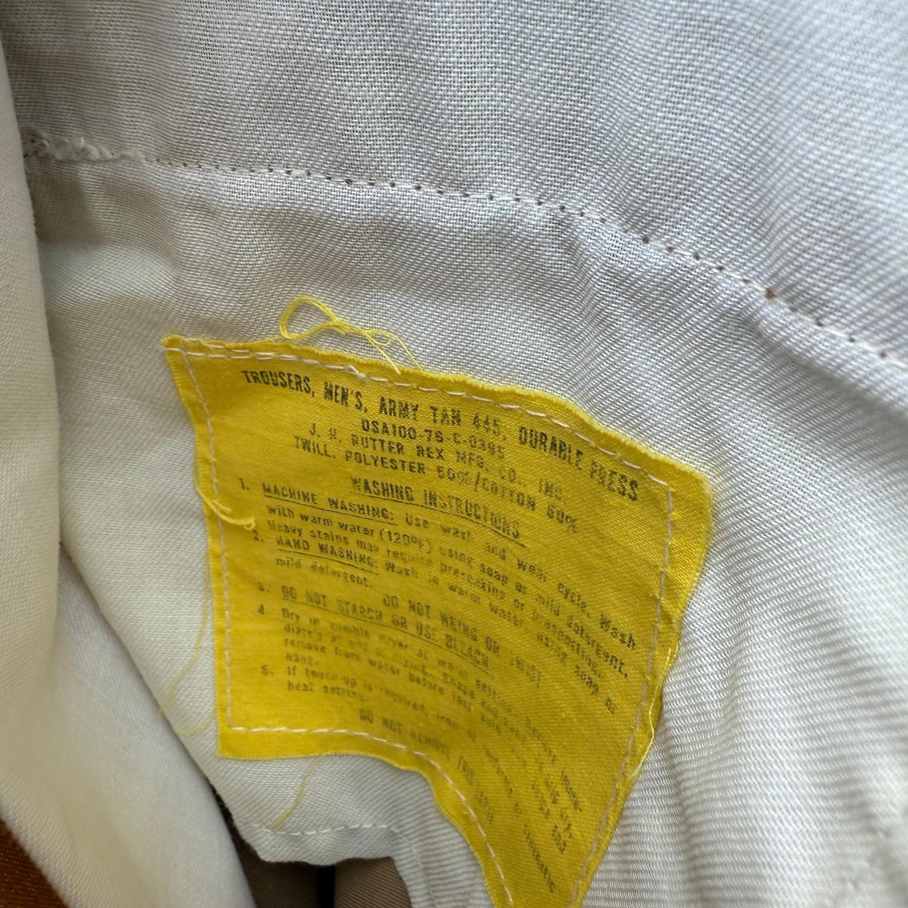 Vintage 70's US Military Khaki Chino Pants Size US 27 - 5 Thumbnail