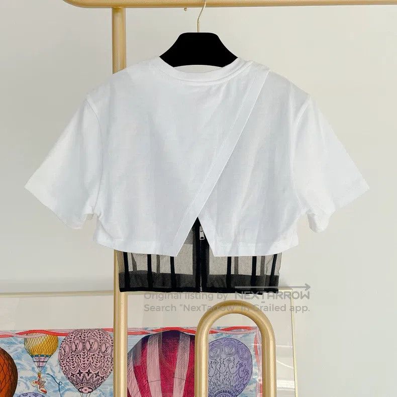Alexander McQueen Alexander Mcqueen White fishbone short sleeves Size XS / US 0-2 / IT 36-38 - 2 Thumbnail