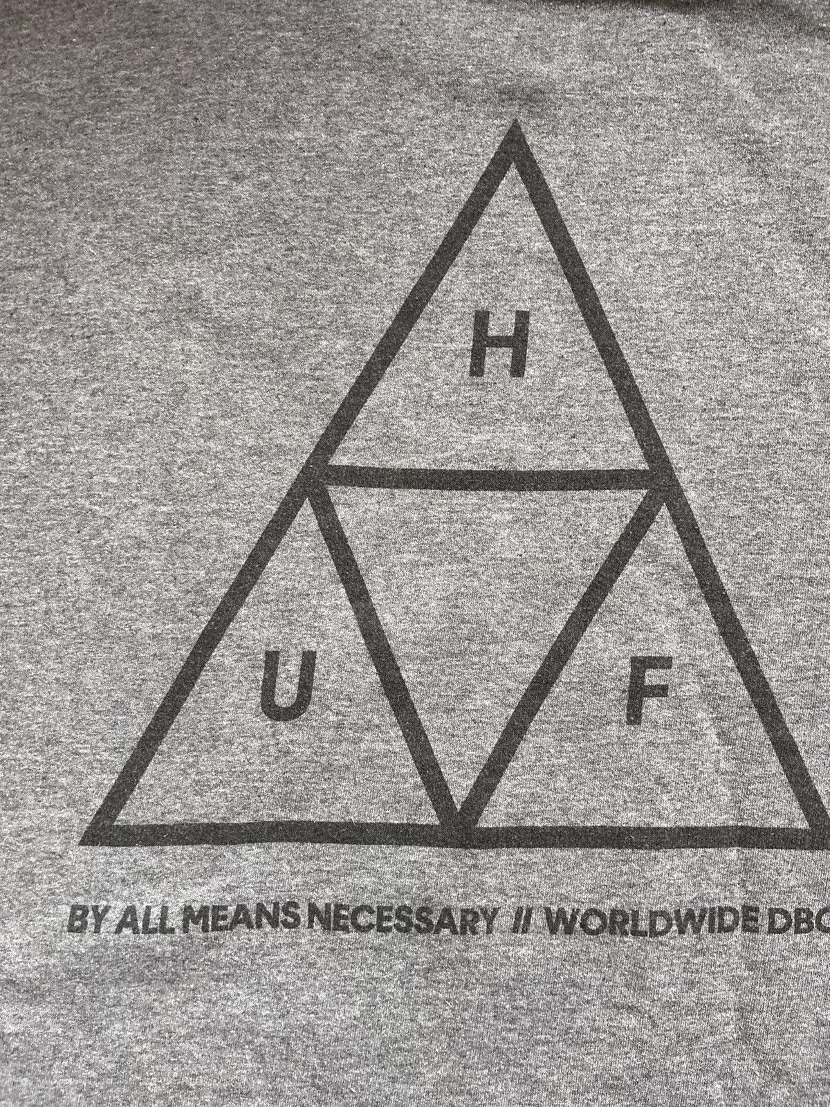 Huf HUF sweatshirt blank grey minimalistic Size US L / EU 52-54 / 3 - 17 Thumbnail